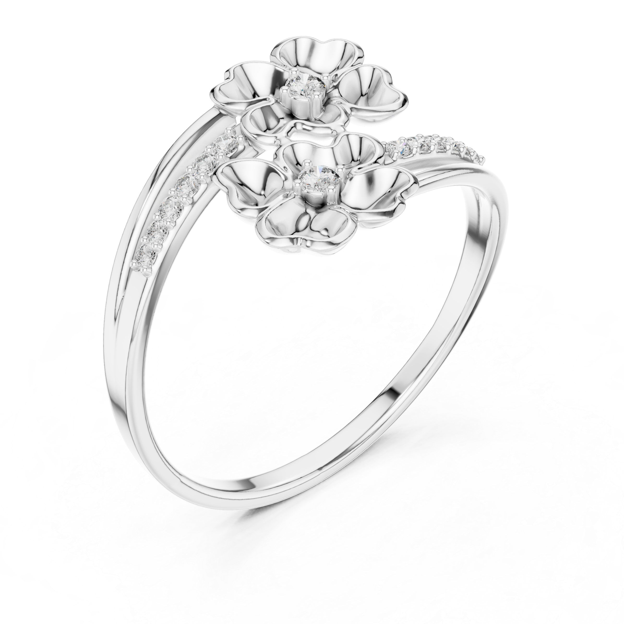 Luxury Floral Diamond Ring