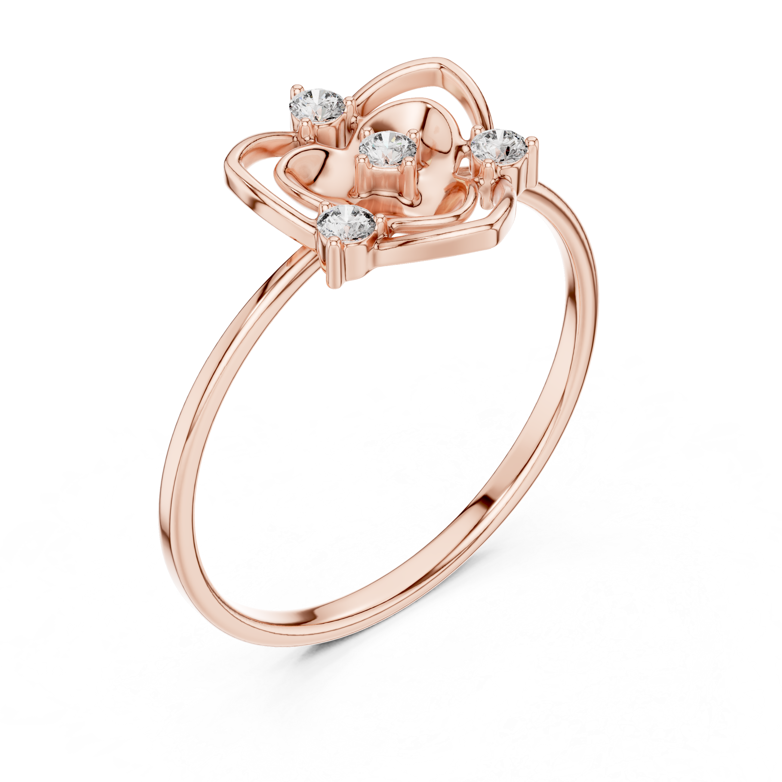 Luxury Heart Diamond Ring