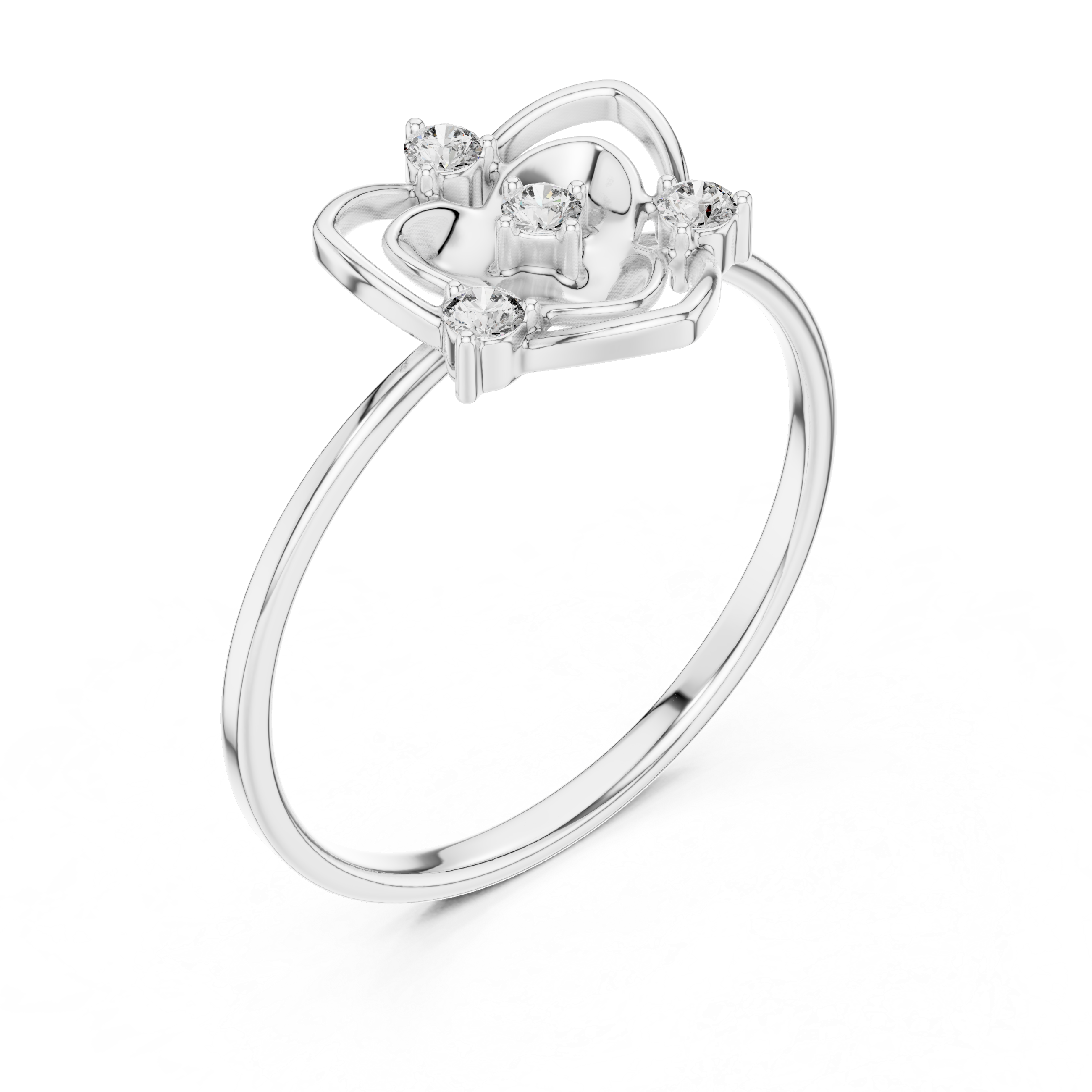Luxury Heart Diamond Ring