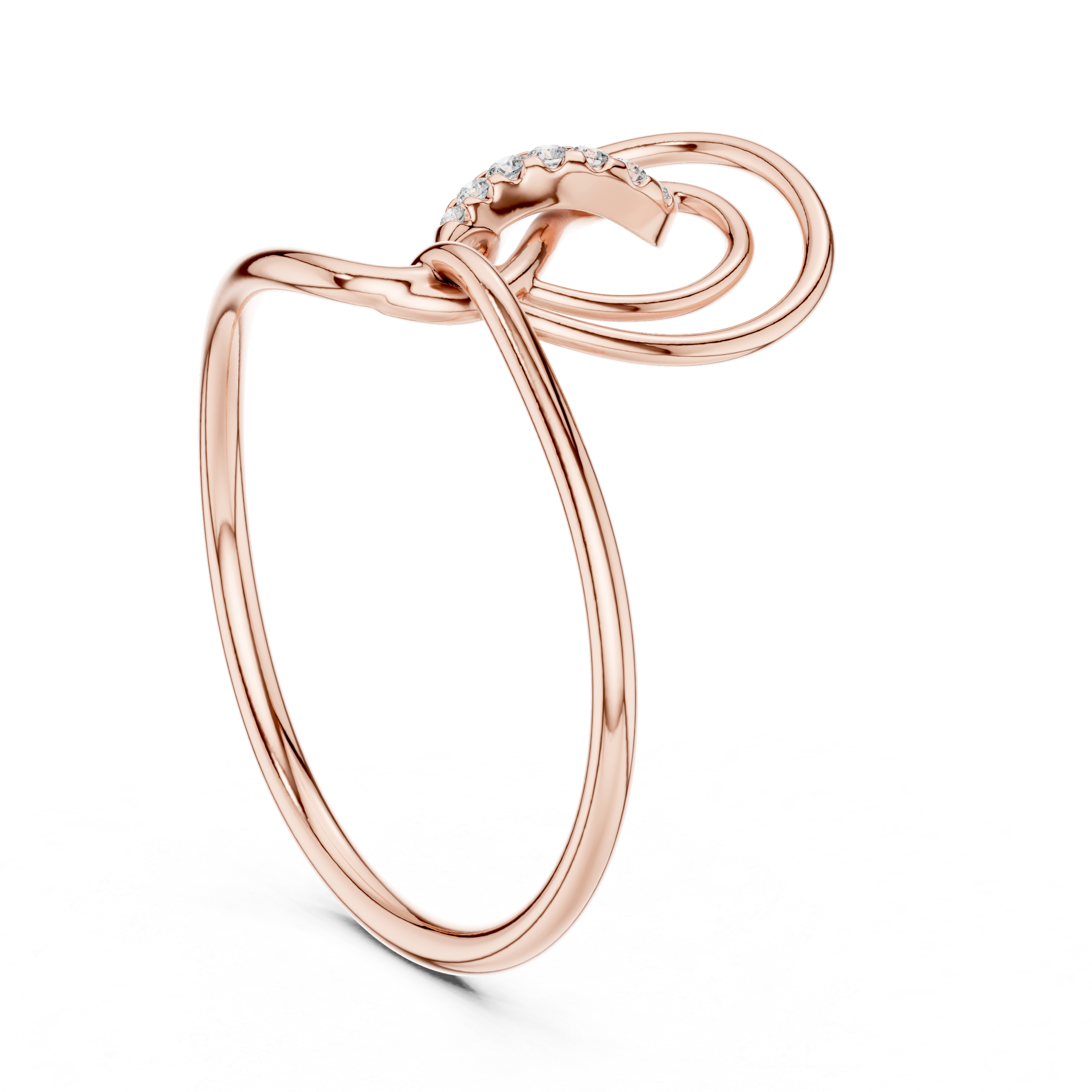Luxury Spiral Diamond Ring