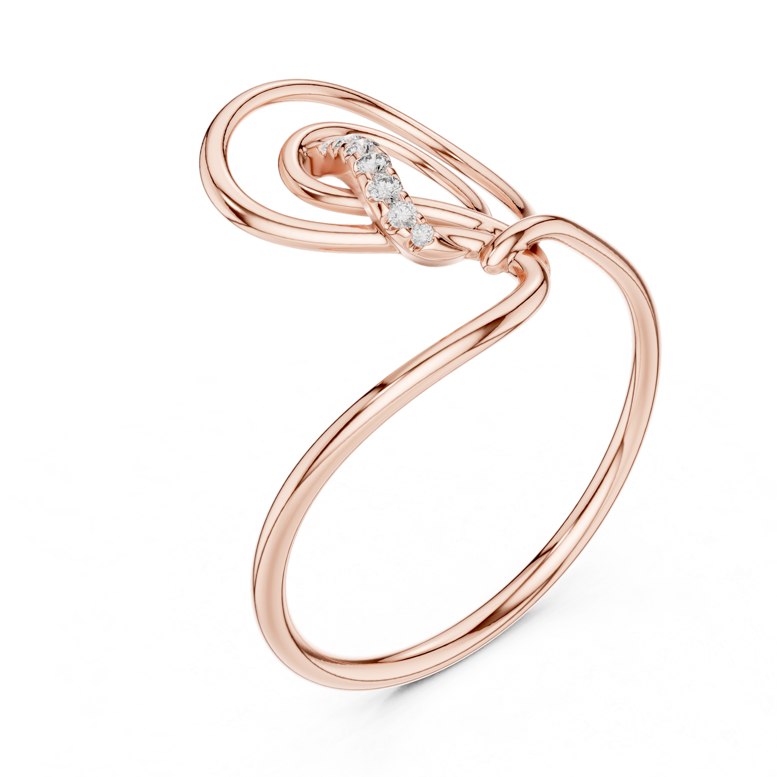 Luxury Spiral Diamond Ring