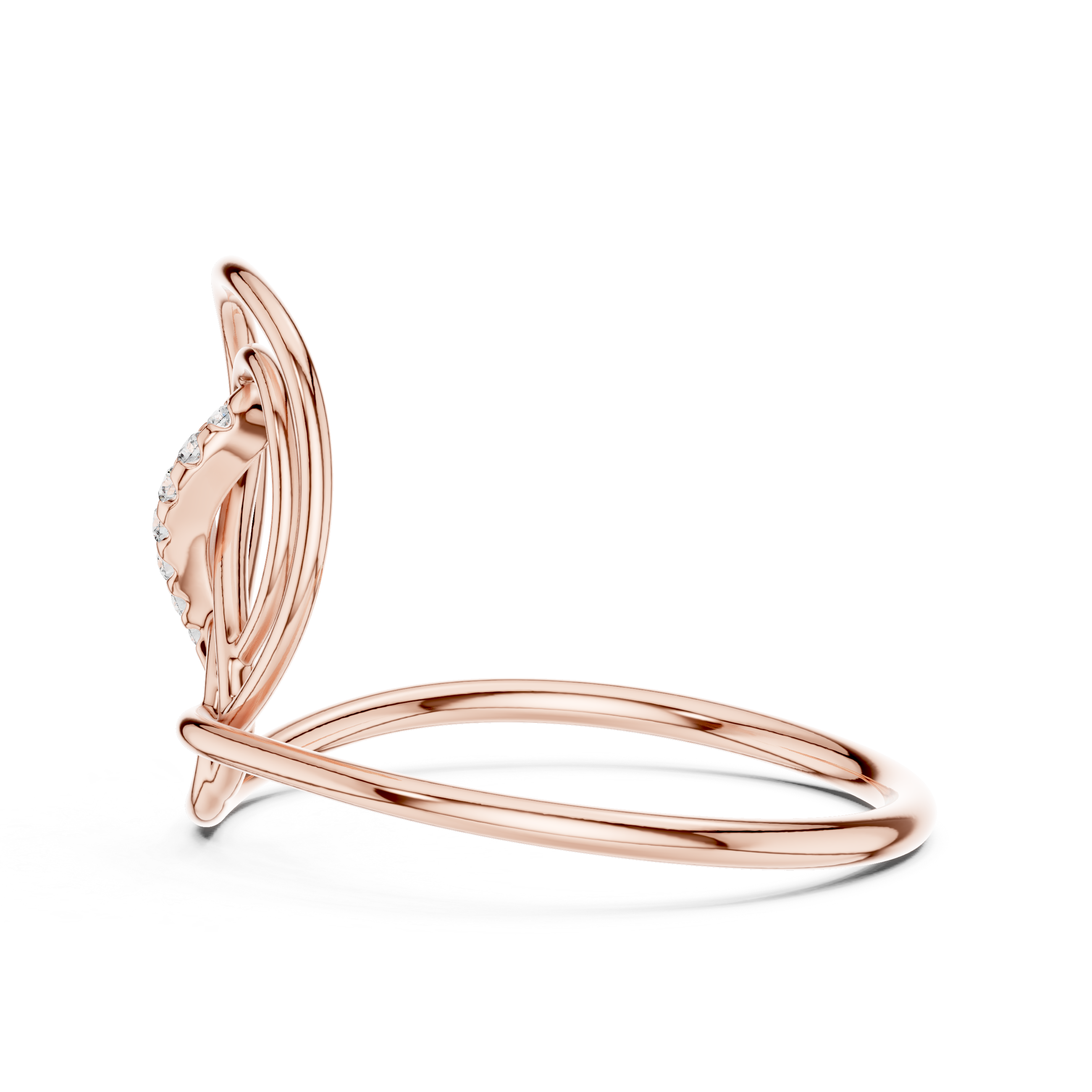 Luxury Spiral Diamond Ring
