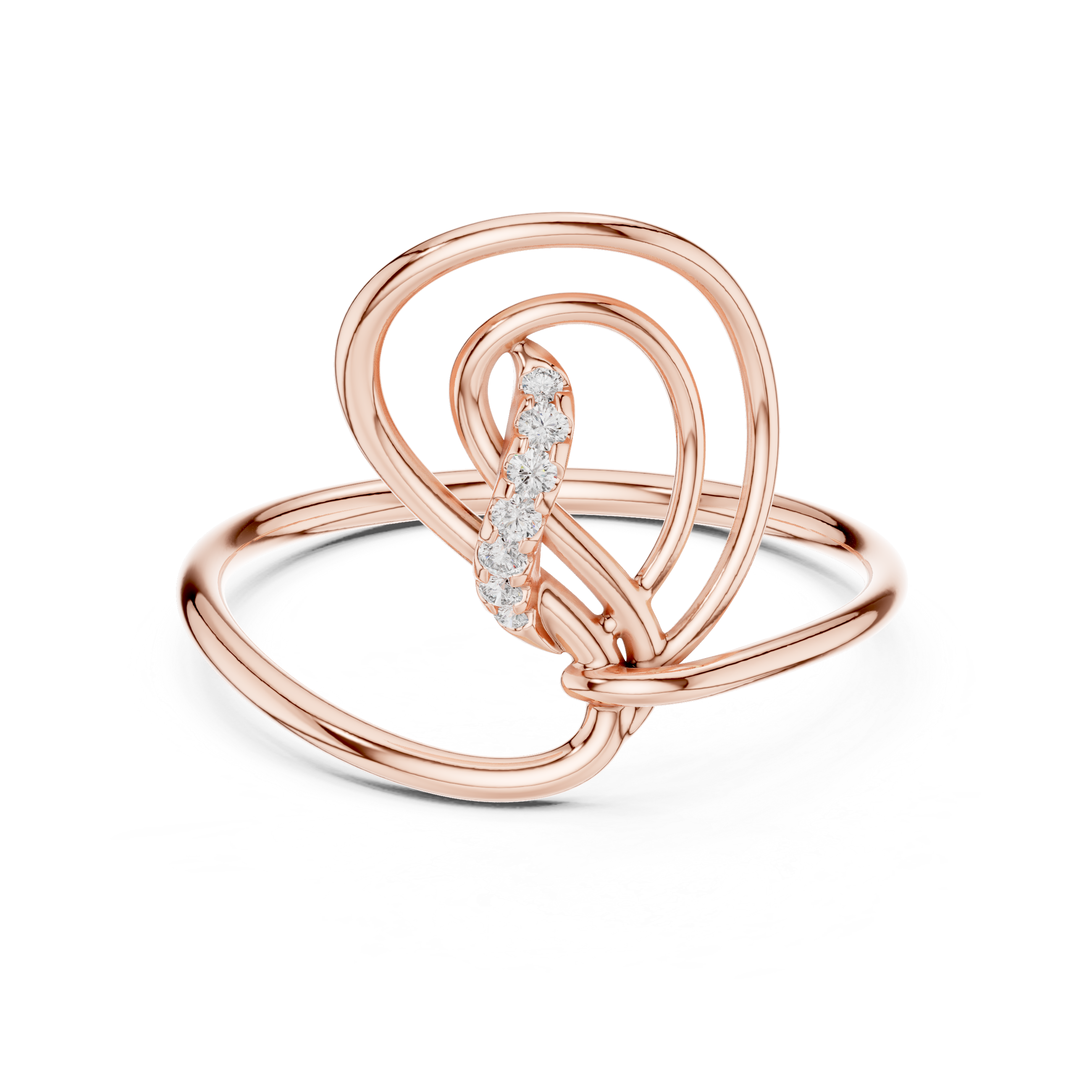 Luxury Spiral Diamond Ring