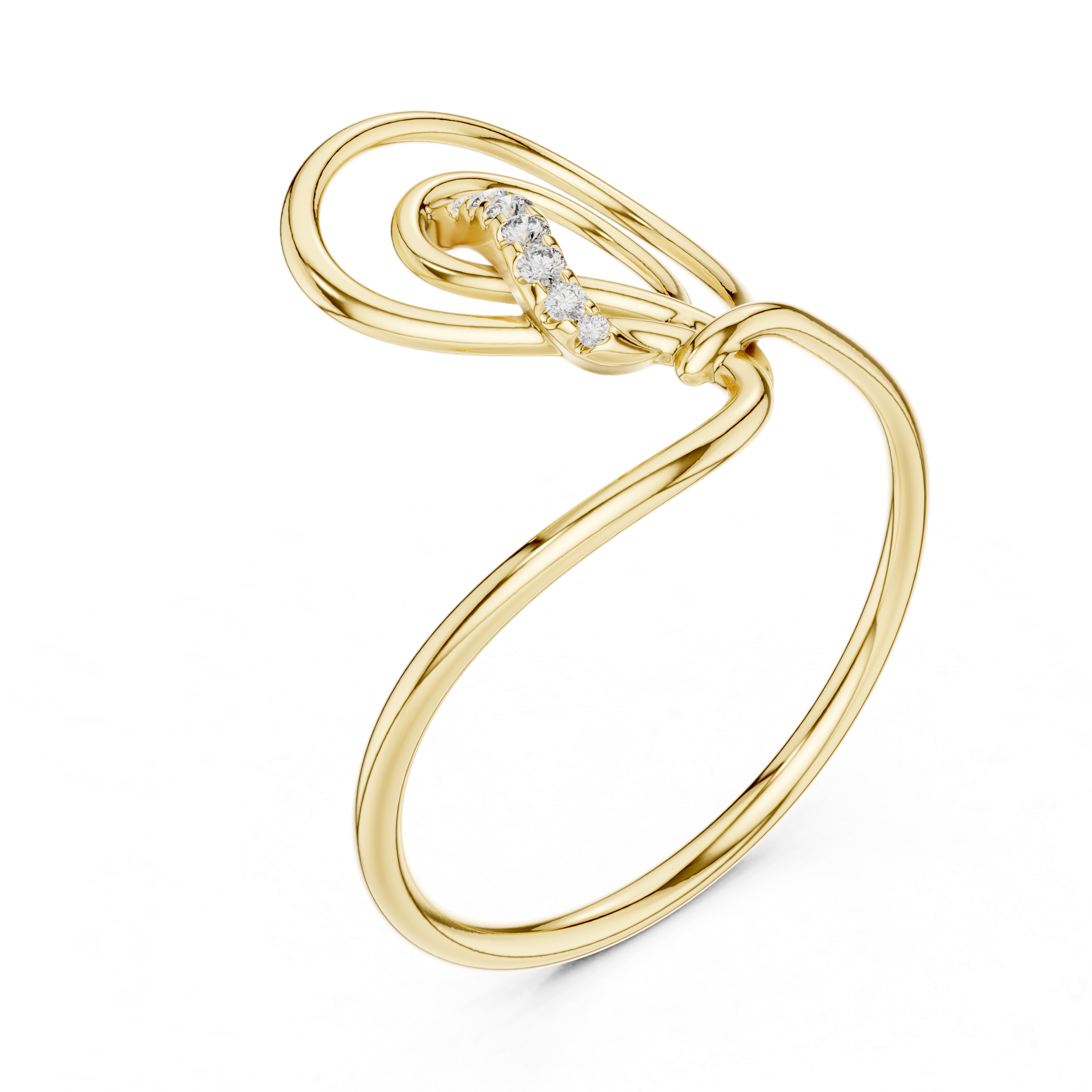Luxury Spiral Diamond Ring