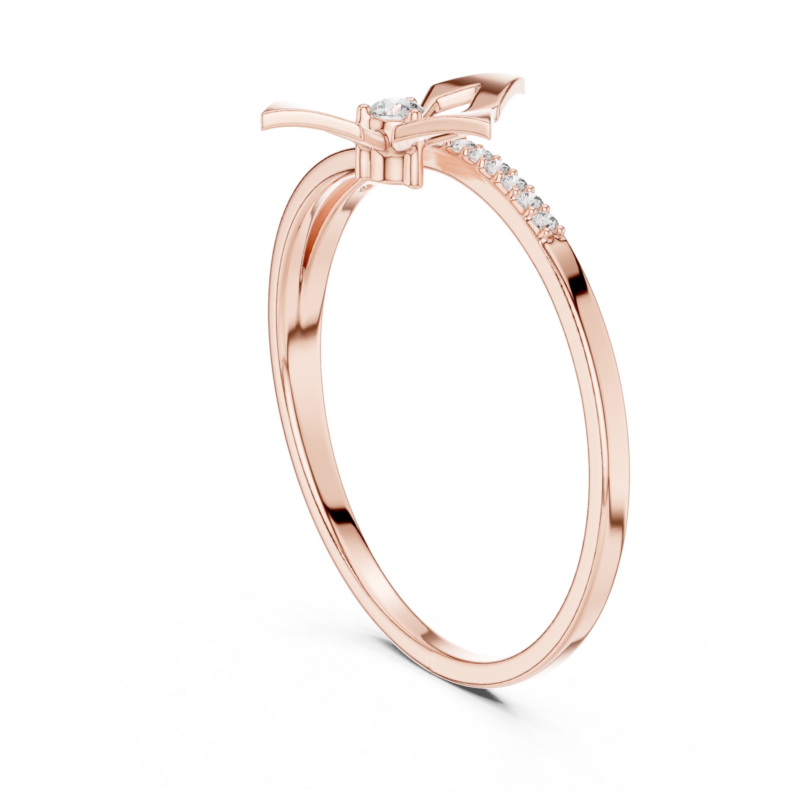 Modern Diamond Geometry Ring