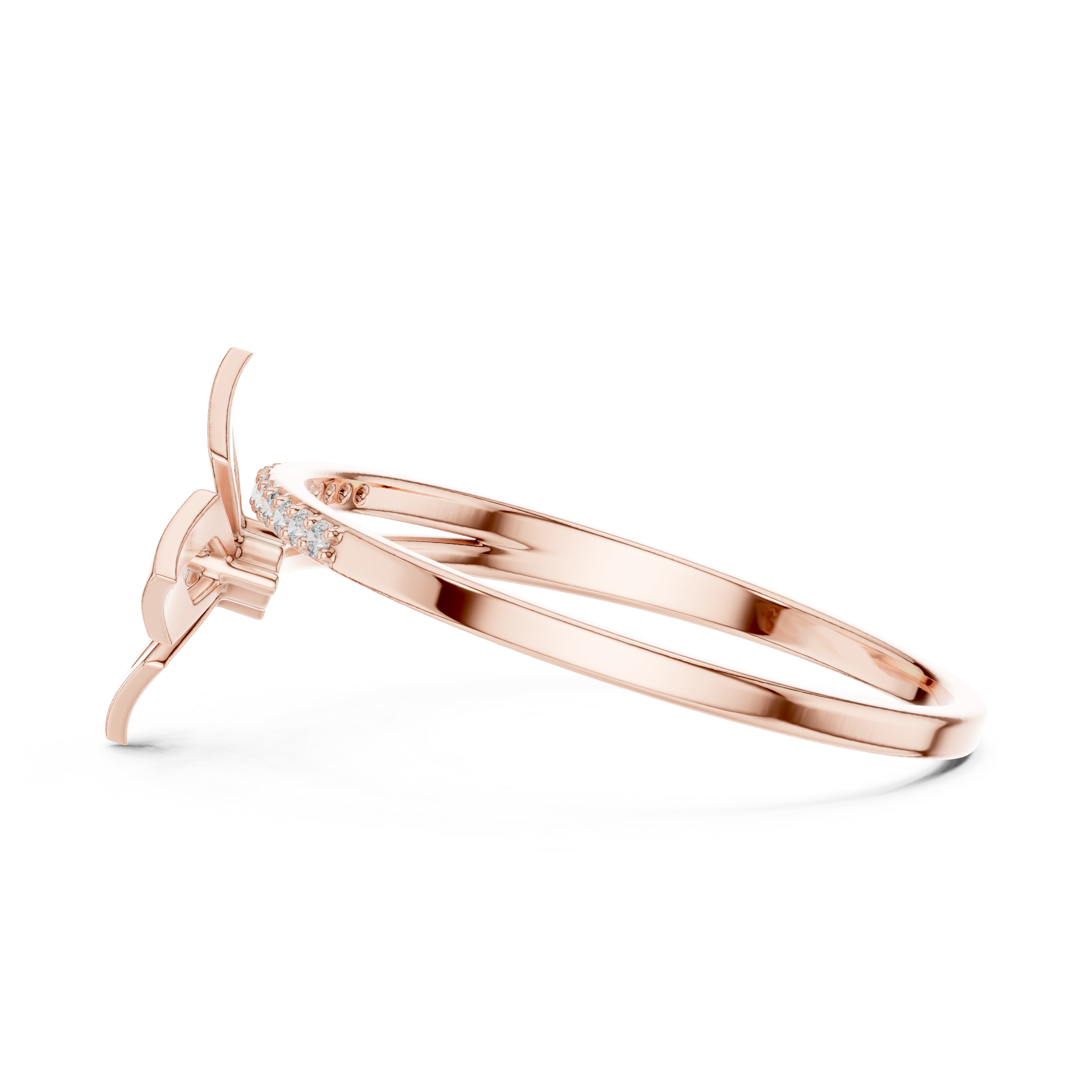 Modern Diamond Geometry Ring