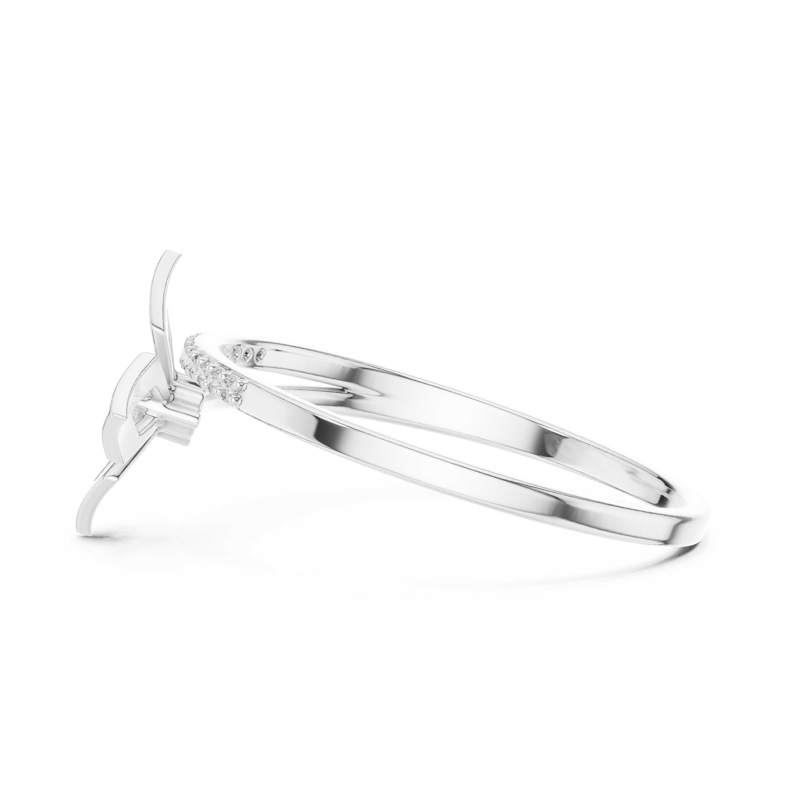 Modern Diamond Geometry Ring