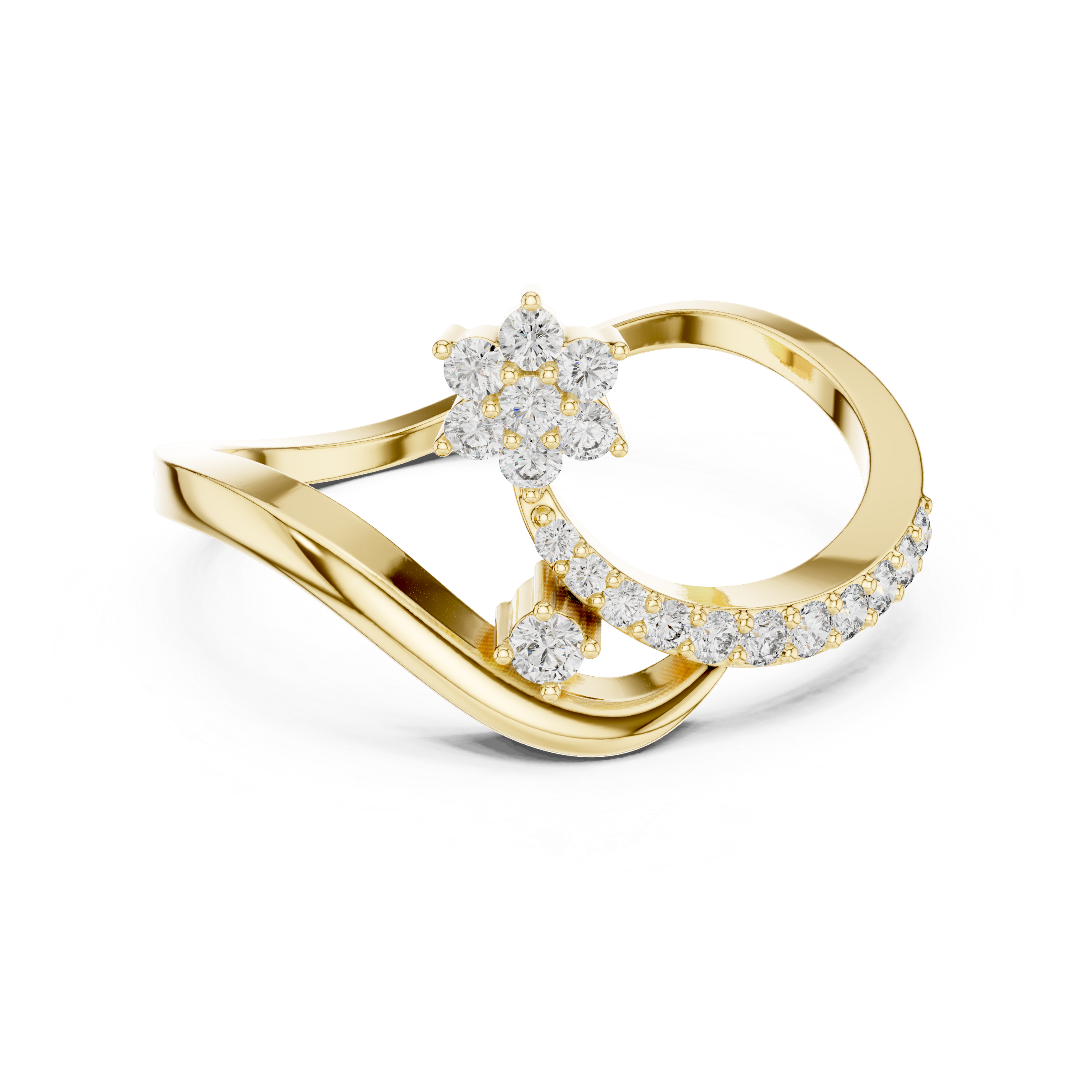 Infinity Floral Diamond Ring