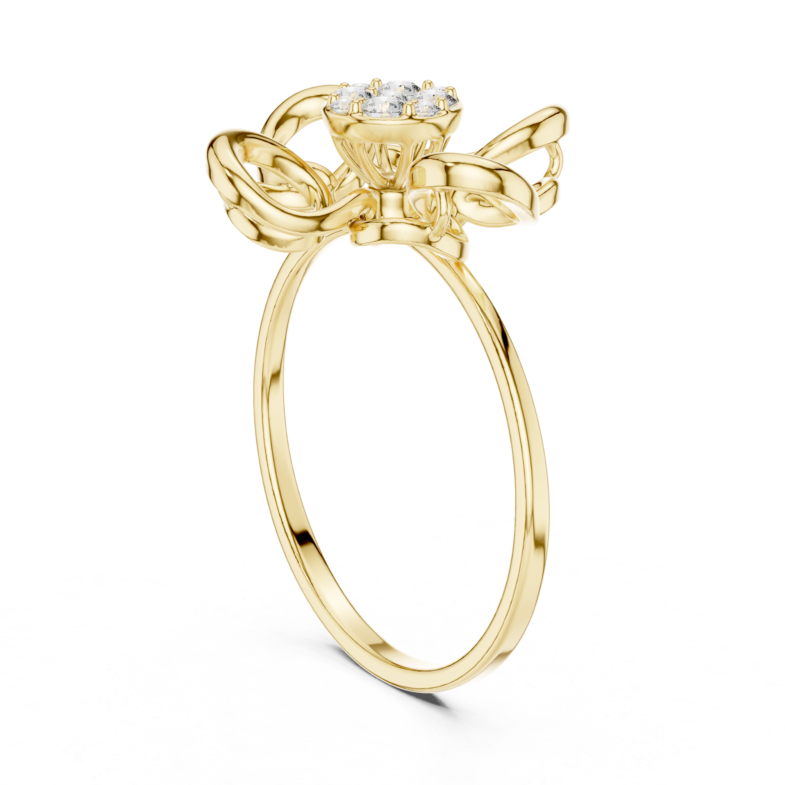 Loop Flower Diamond Ring
