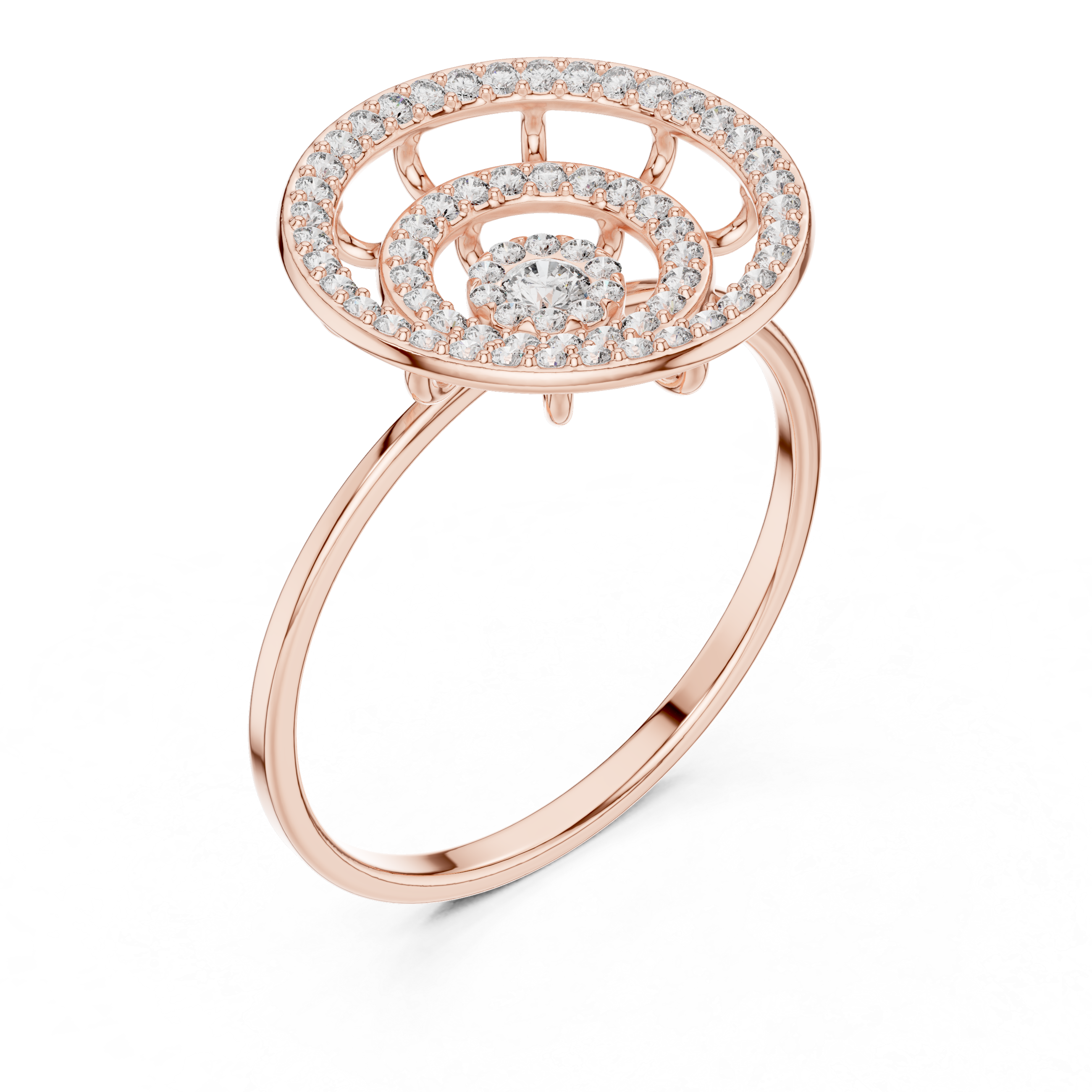 Halo Circle Diamond Ring
