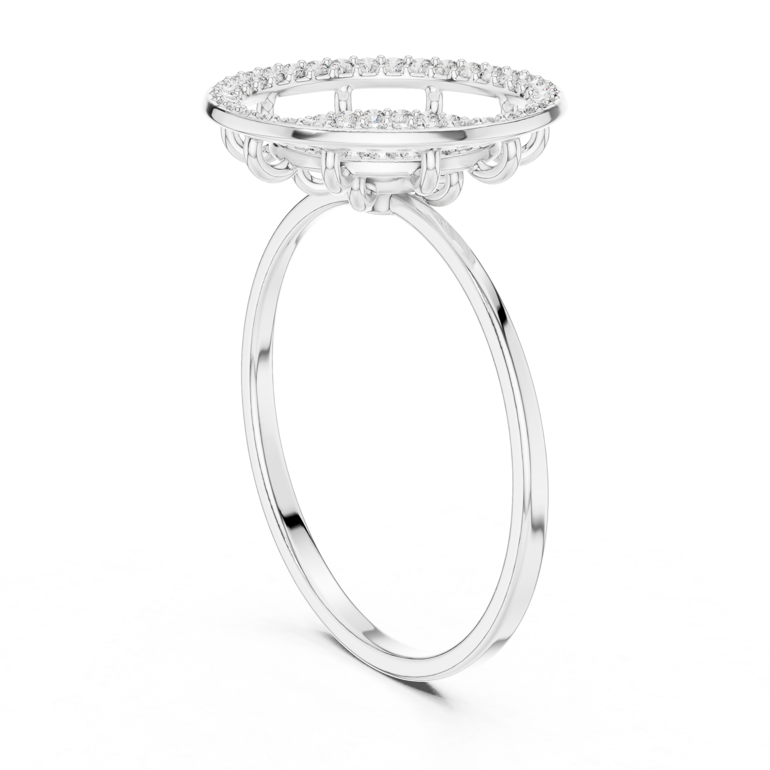 Halo Circle Diamond Ring