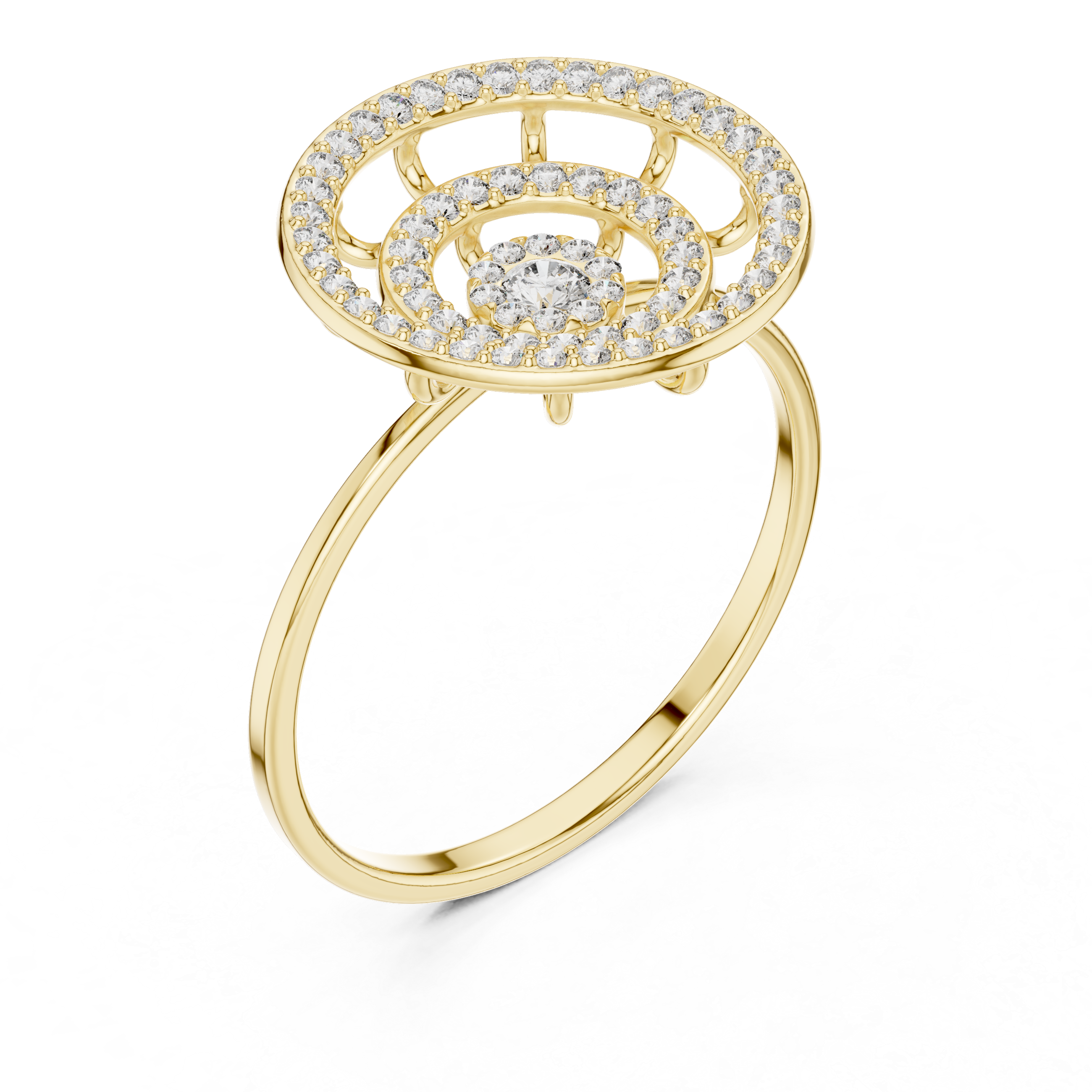 Halo Circle Diamond Ring