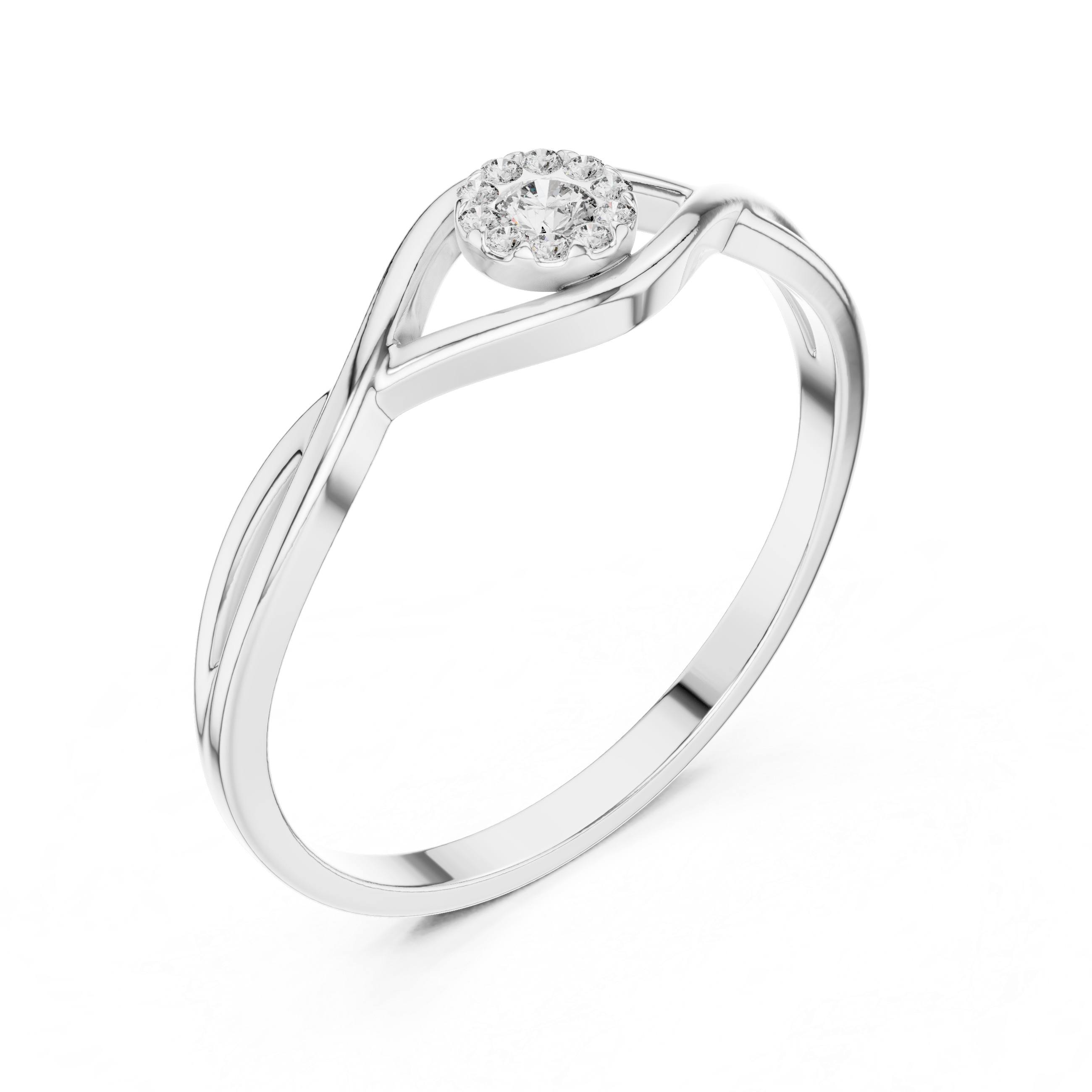 Twist Eye Diamond Ring