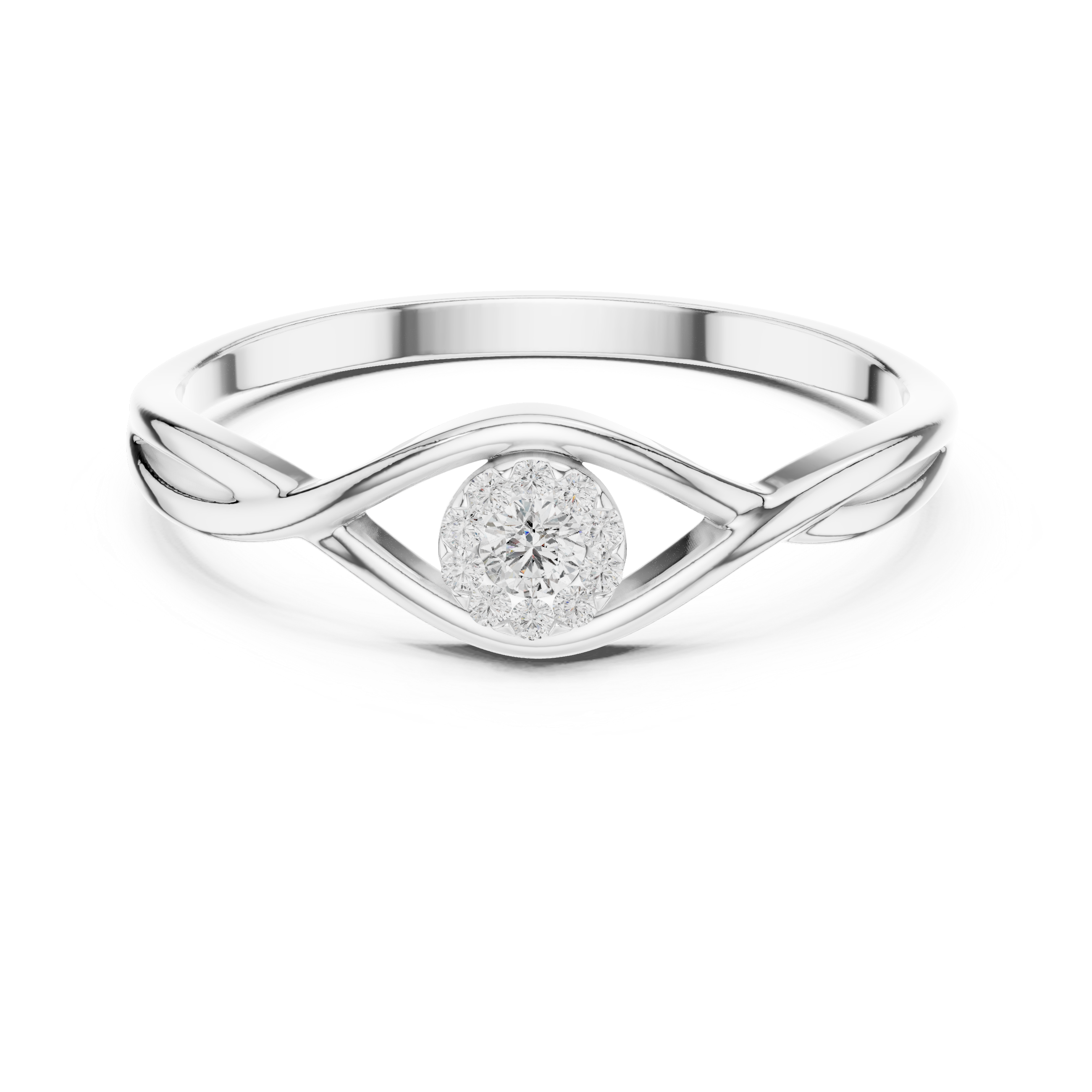 Twist Eye Diamond Ring