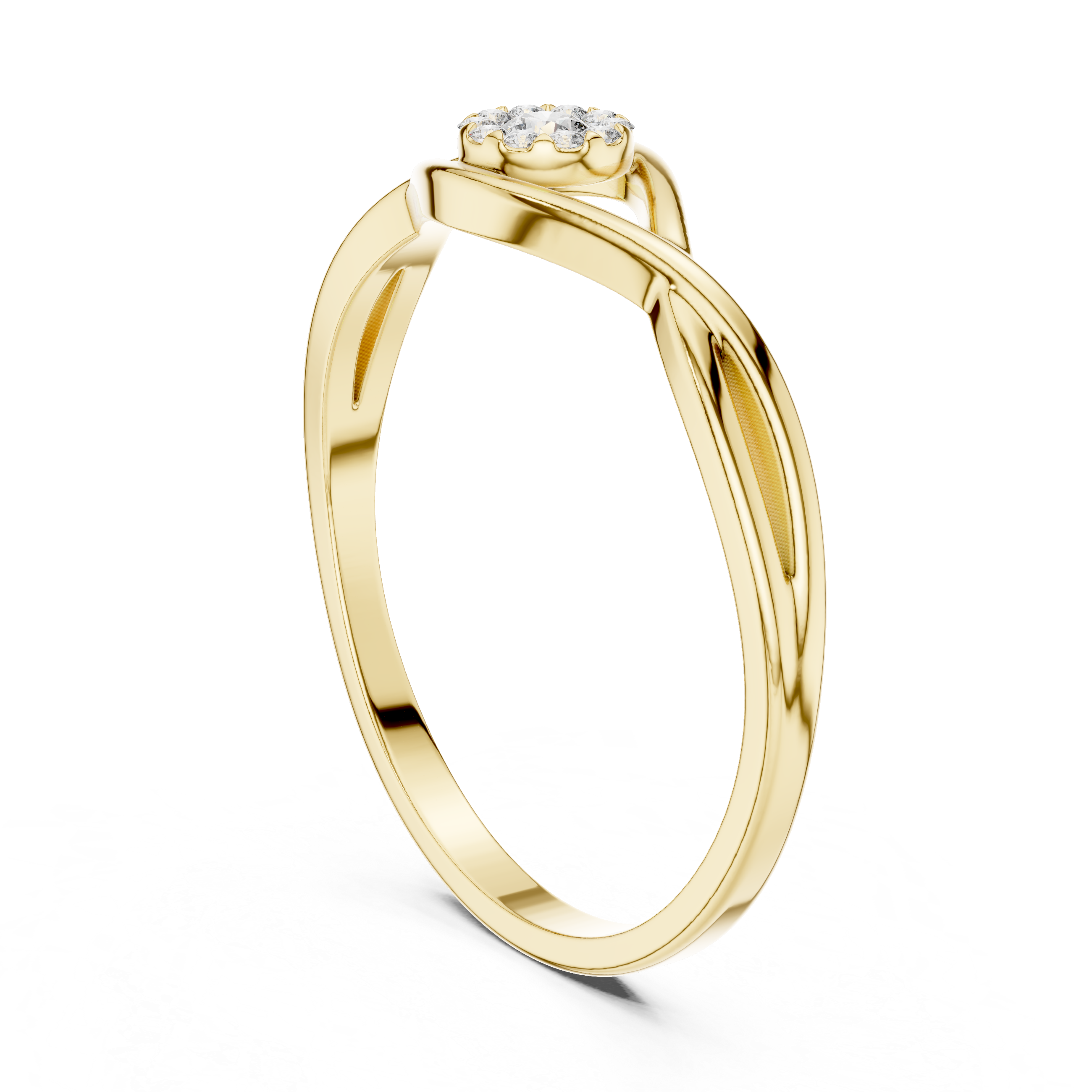 Twist Eye Diamond Ring