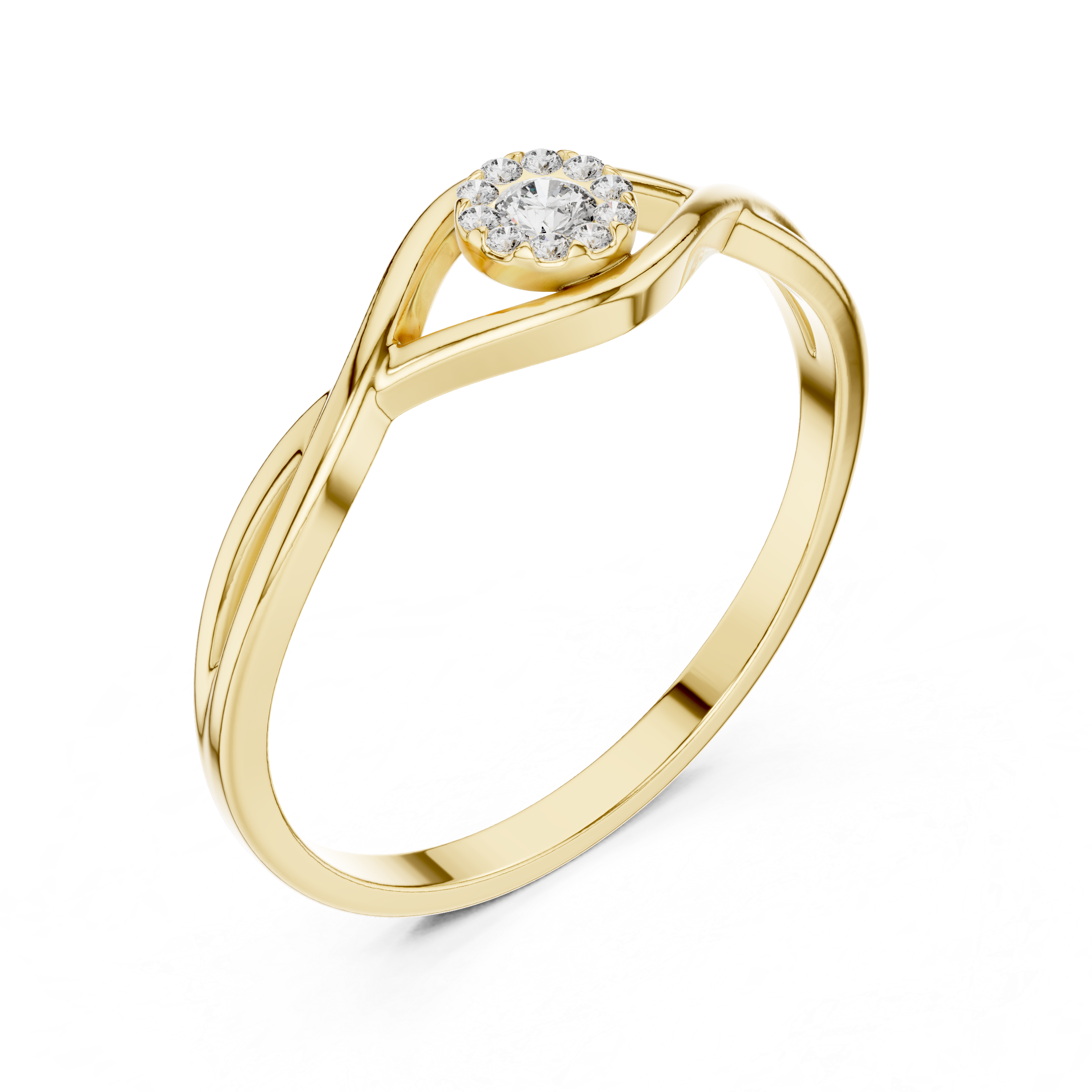 Twist Eye Diamond Ring