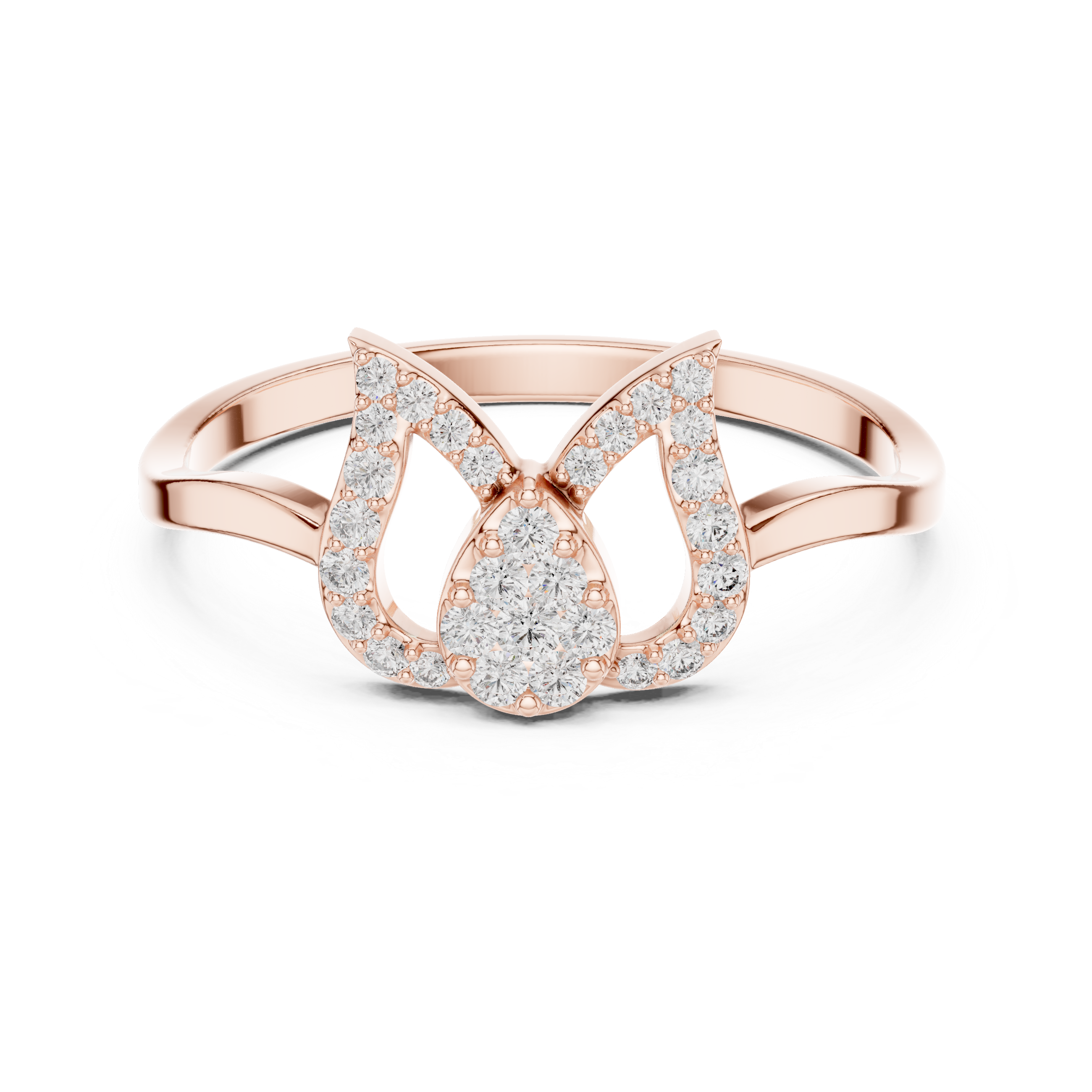 Tulip Crown Diamond Ring