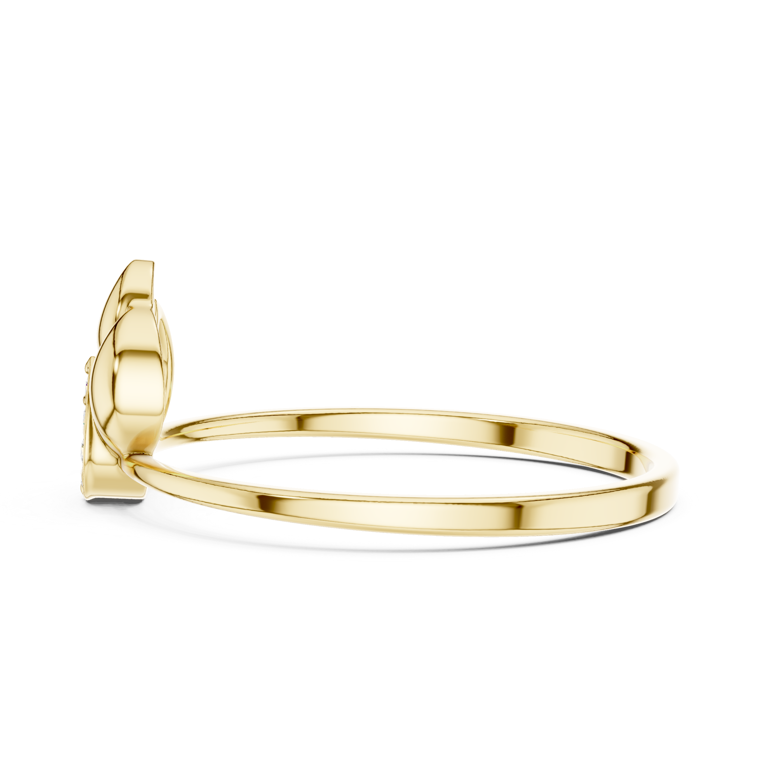 Flame Petal Diamond Ring