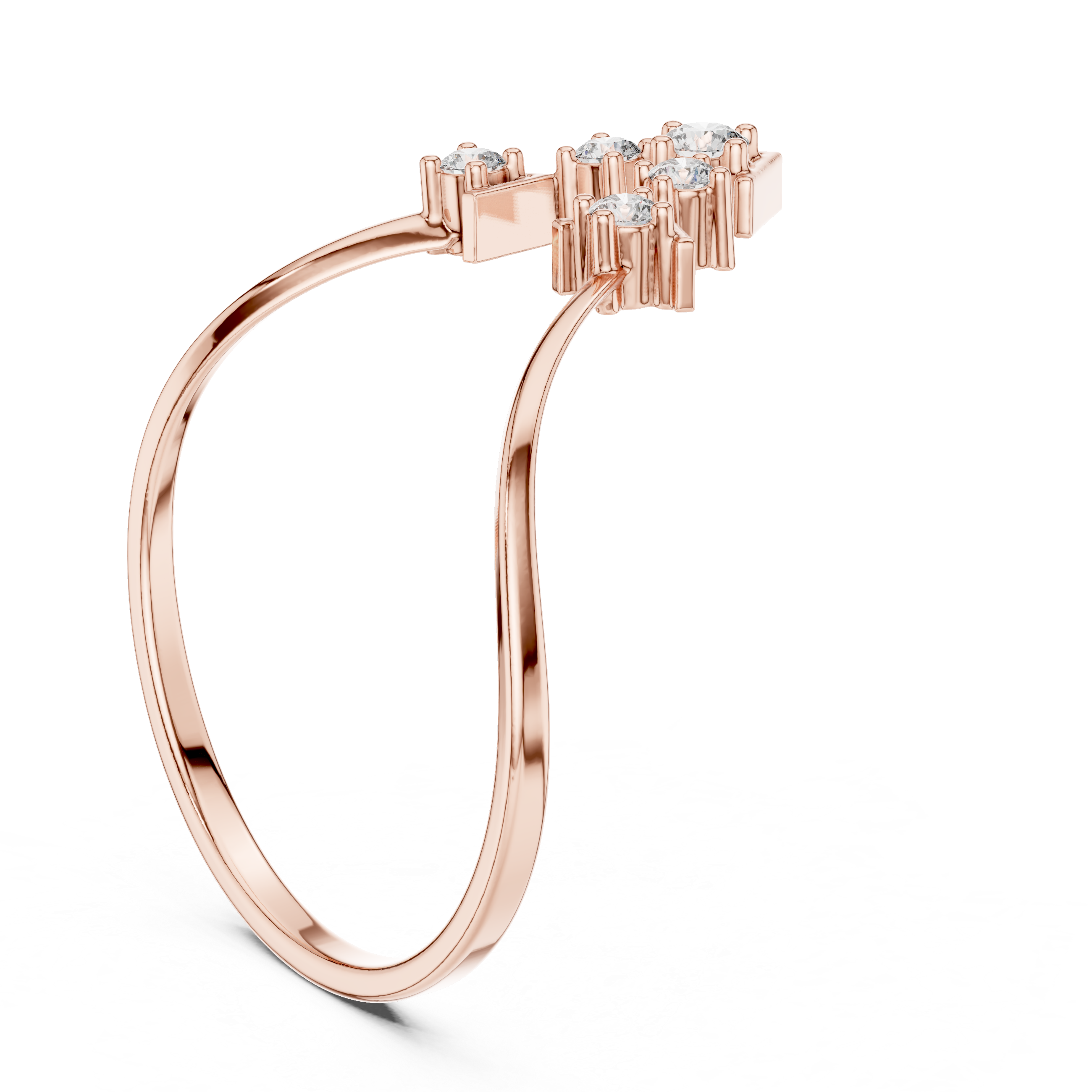 Crown Peak Diamond Ring