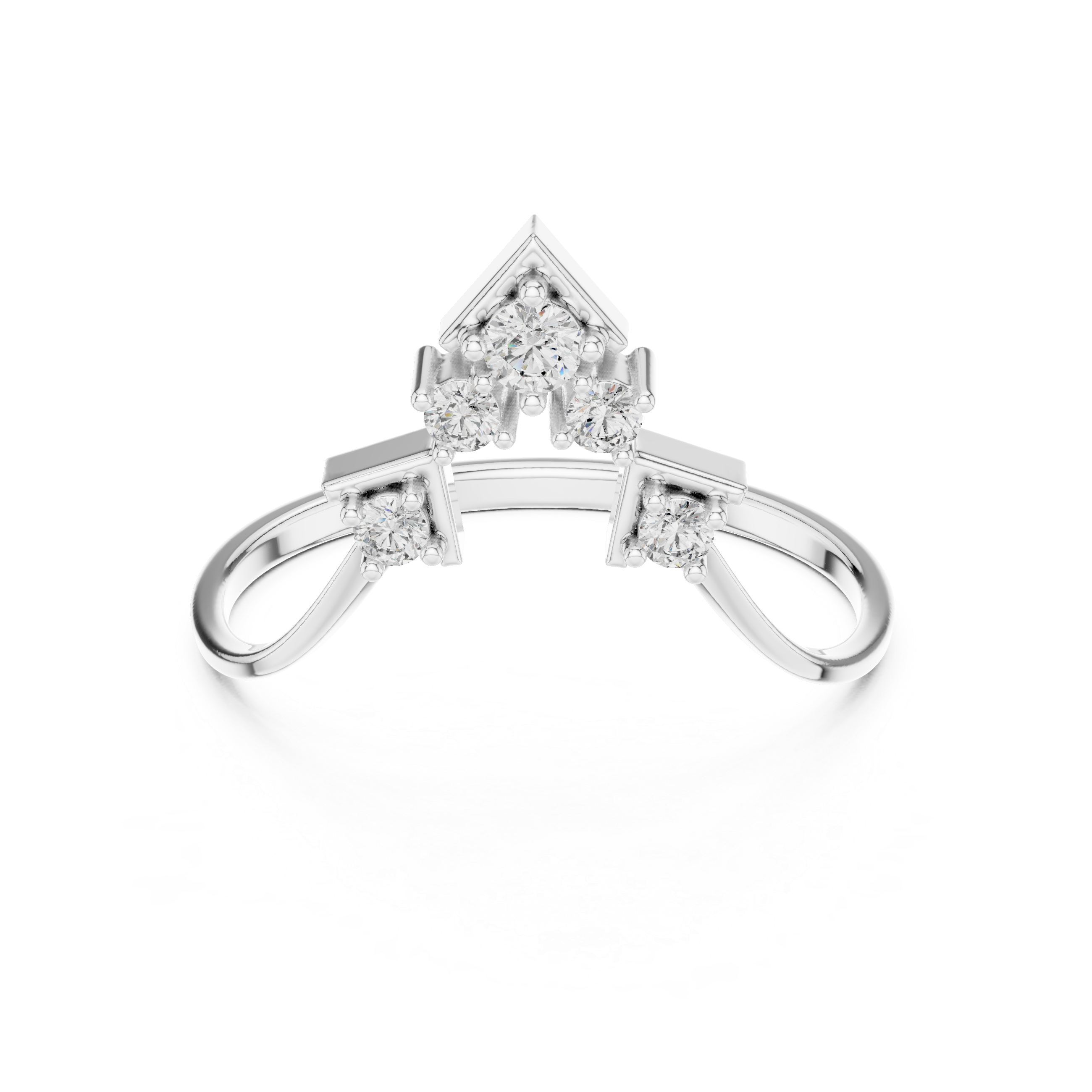 Crown Peak Diamond Ring