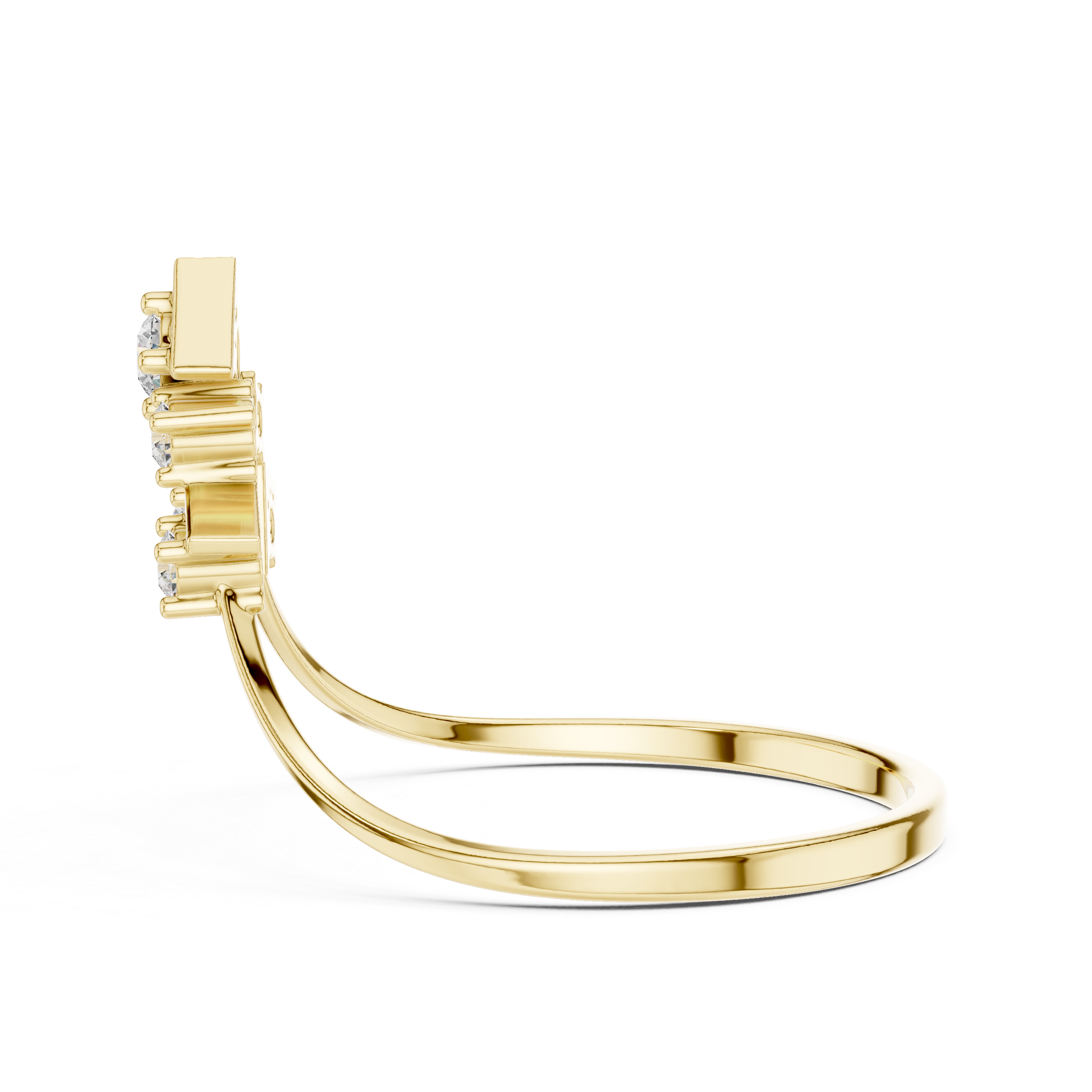 Crown Peak Diamond Ring