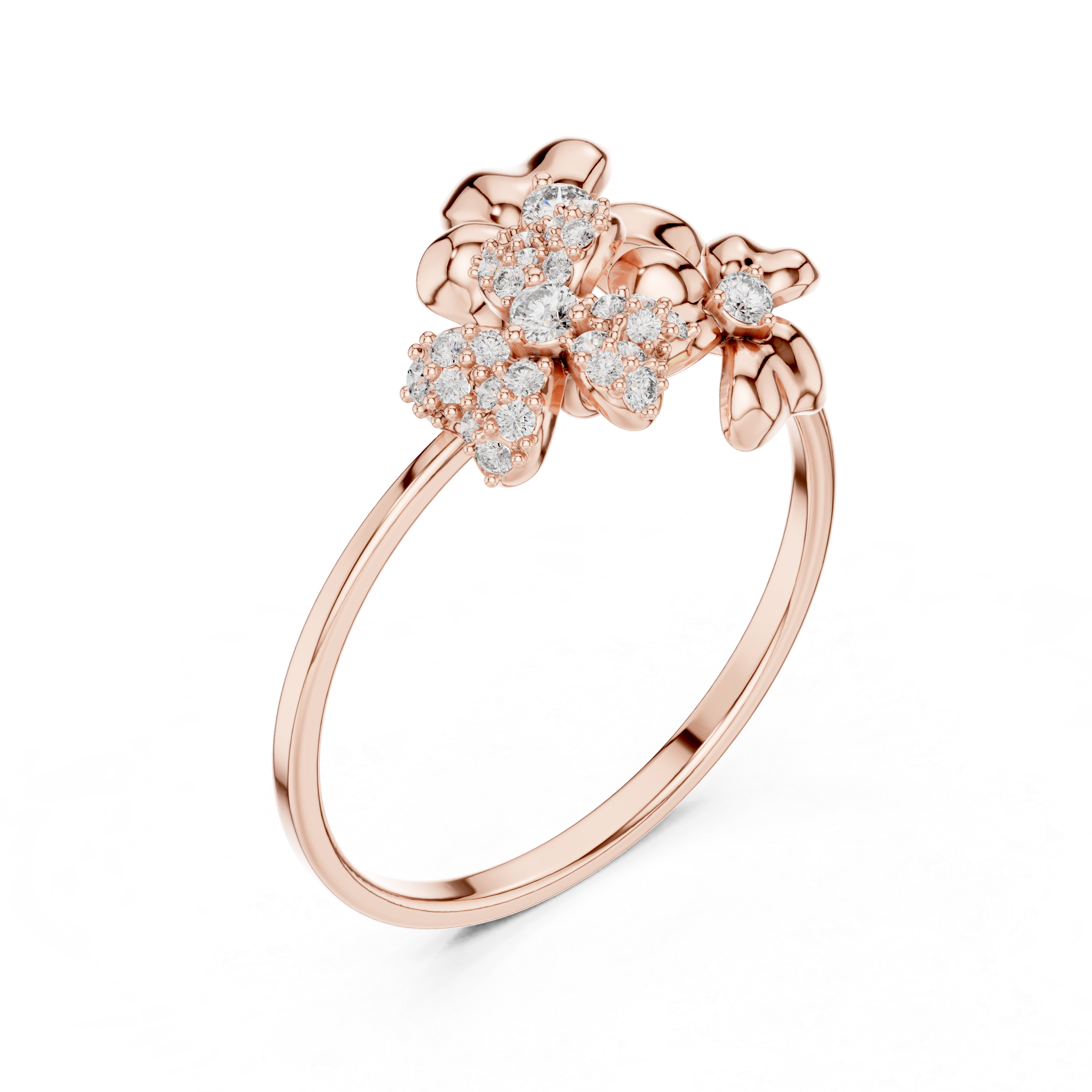 Floral Cluster Diamond Ring