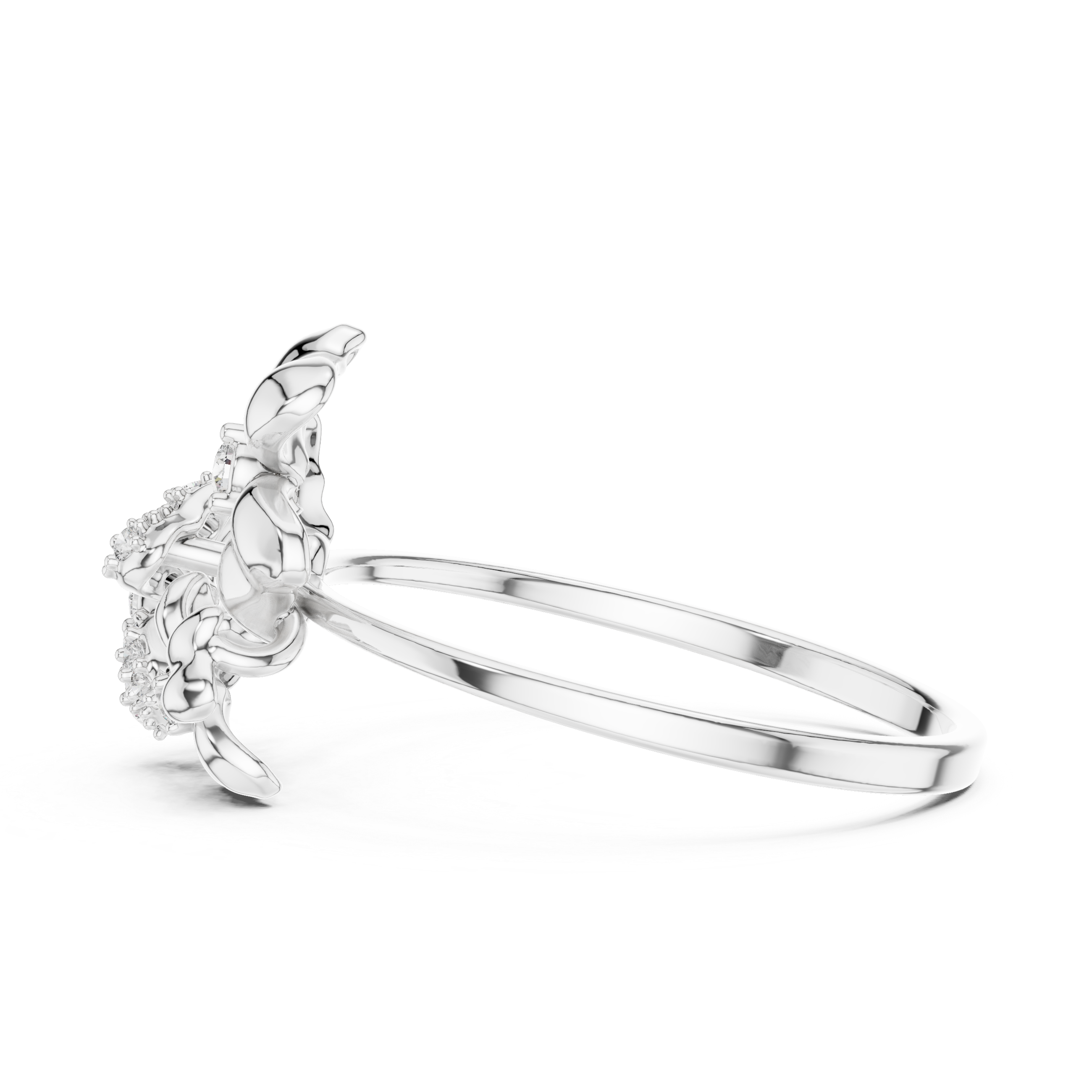 Floral Cluster Diamond Ring