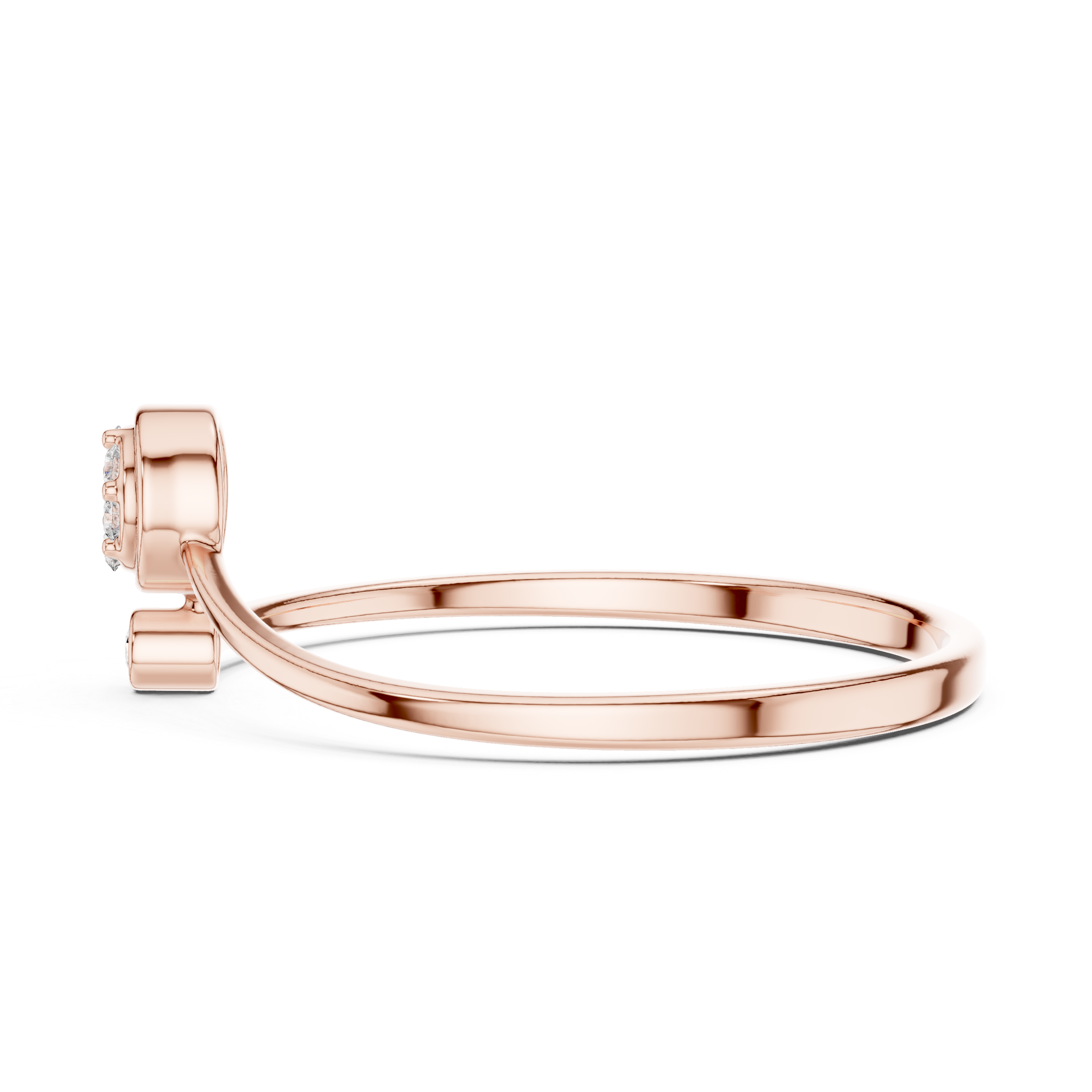 Minimal Cluster Diamond Ring