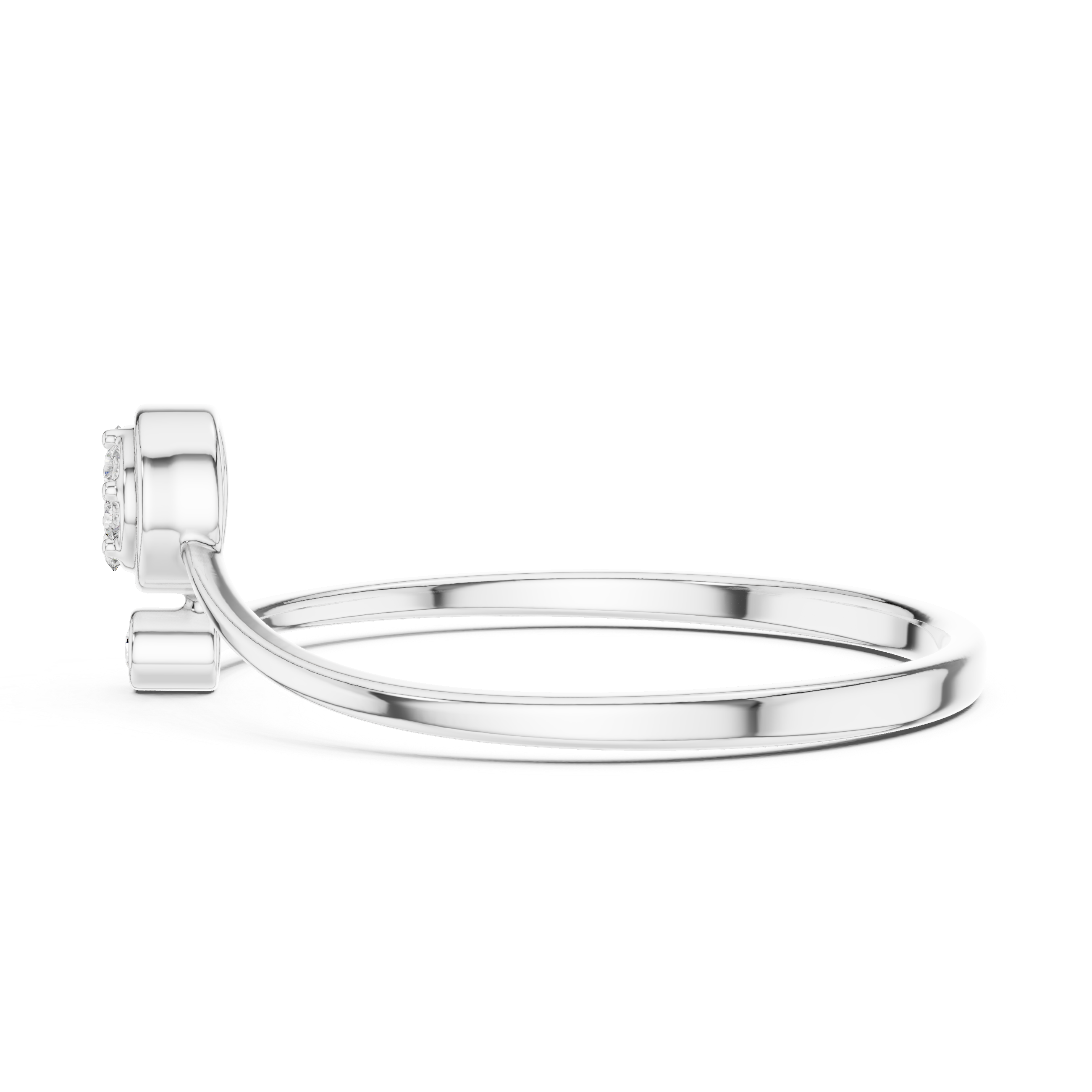 Minimal Cluster Diamond Ring