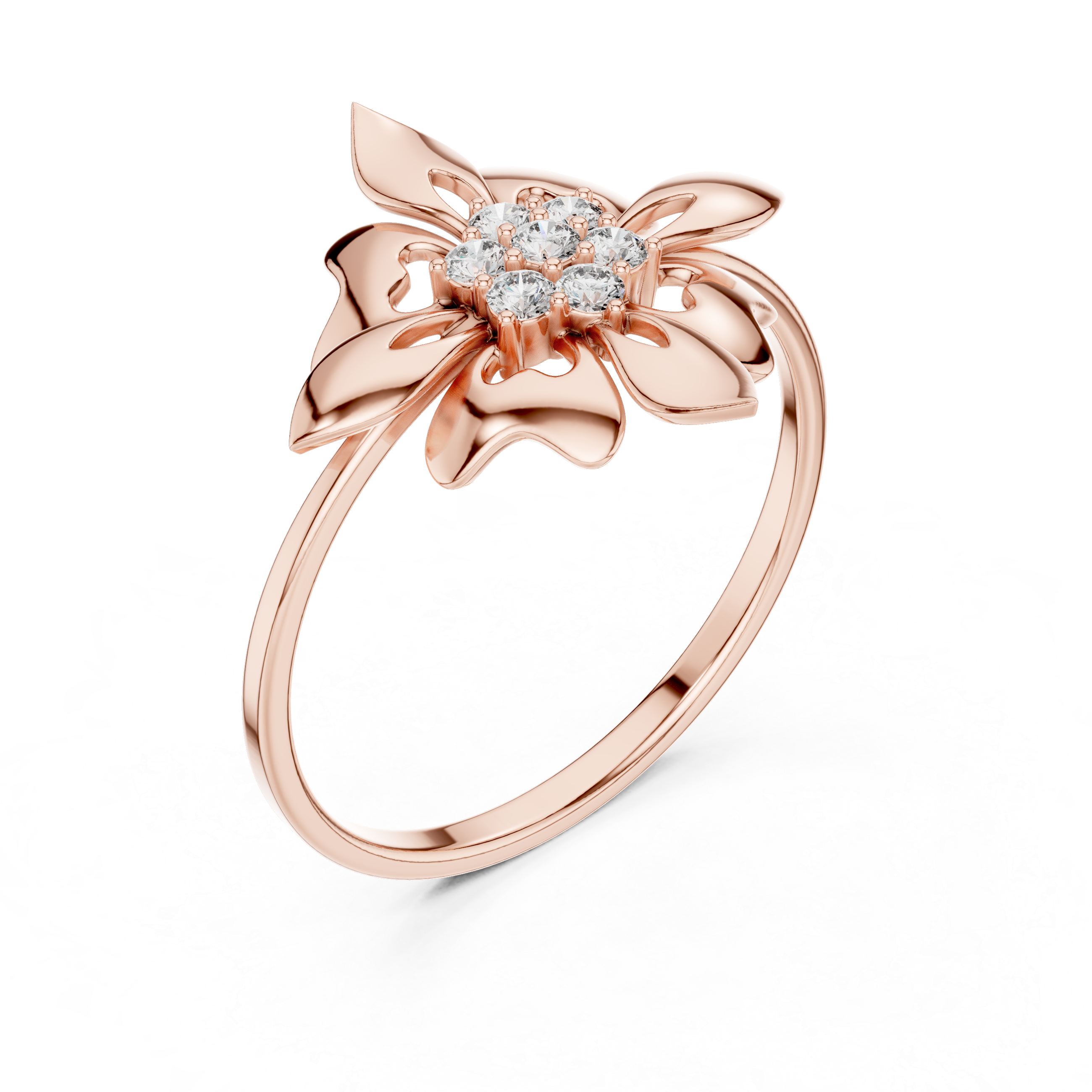 Floral Star Diamond Ring