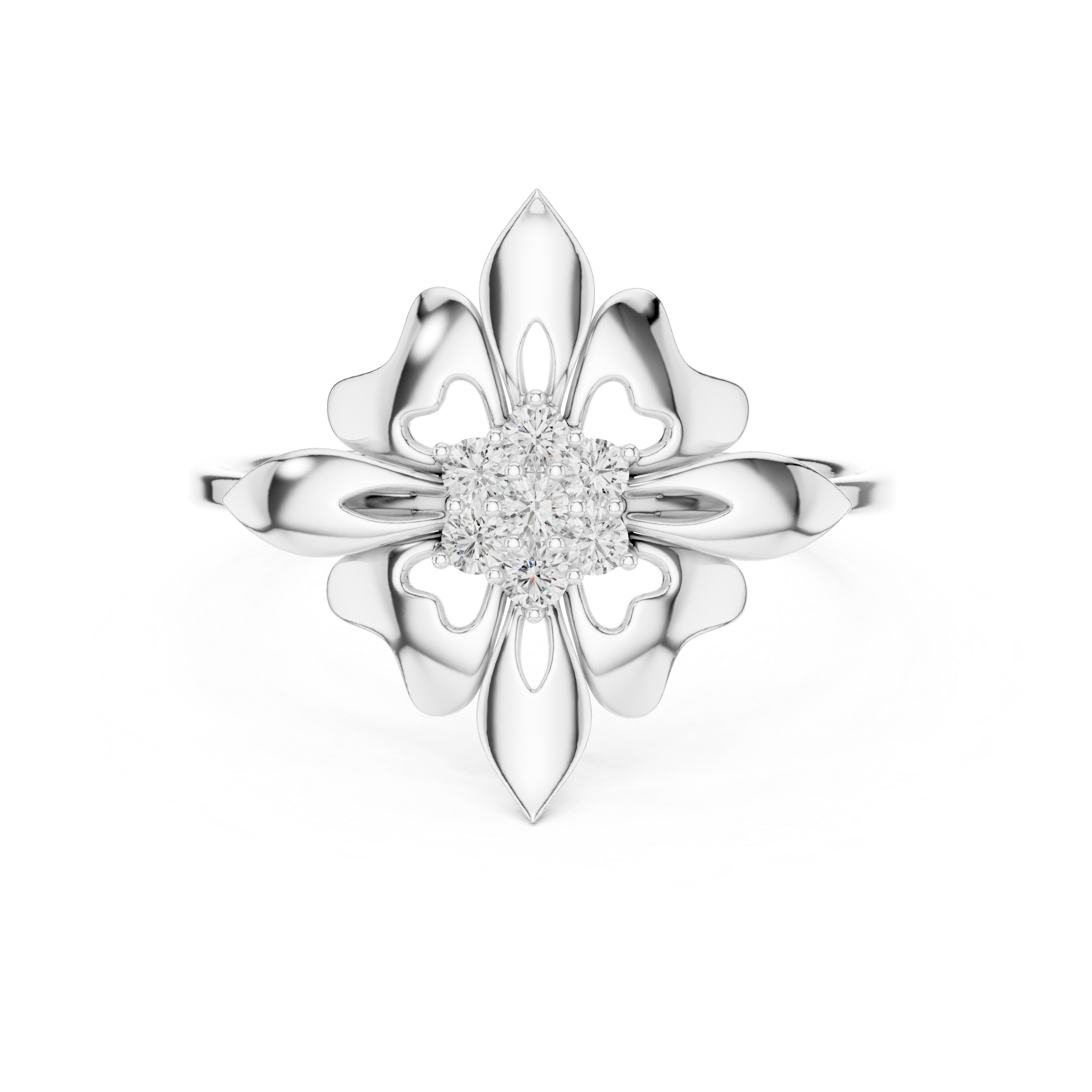 Floral Star Diamond Ring
