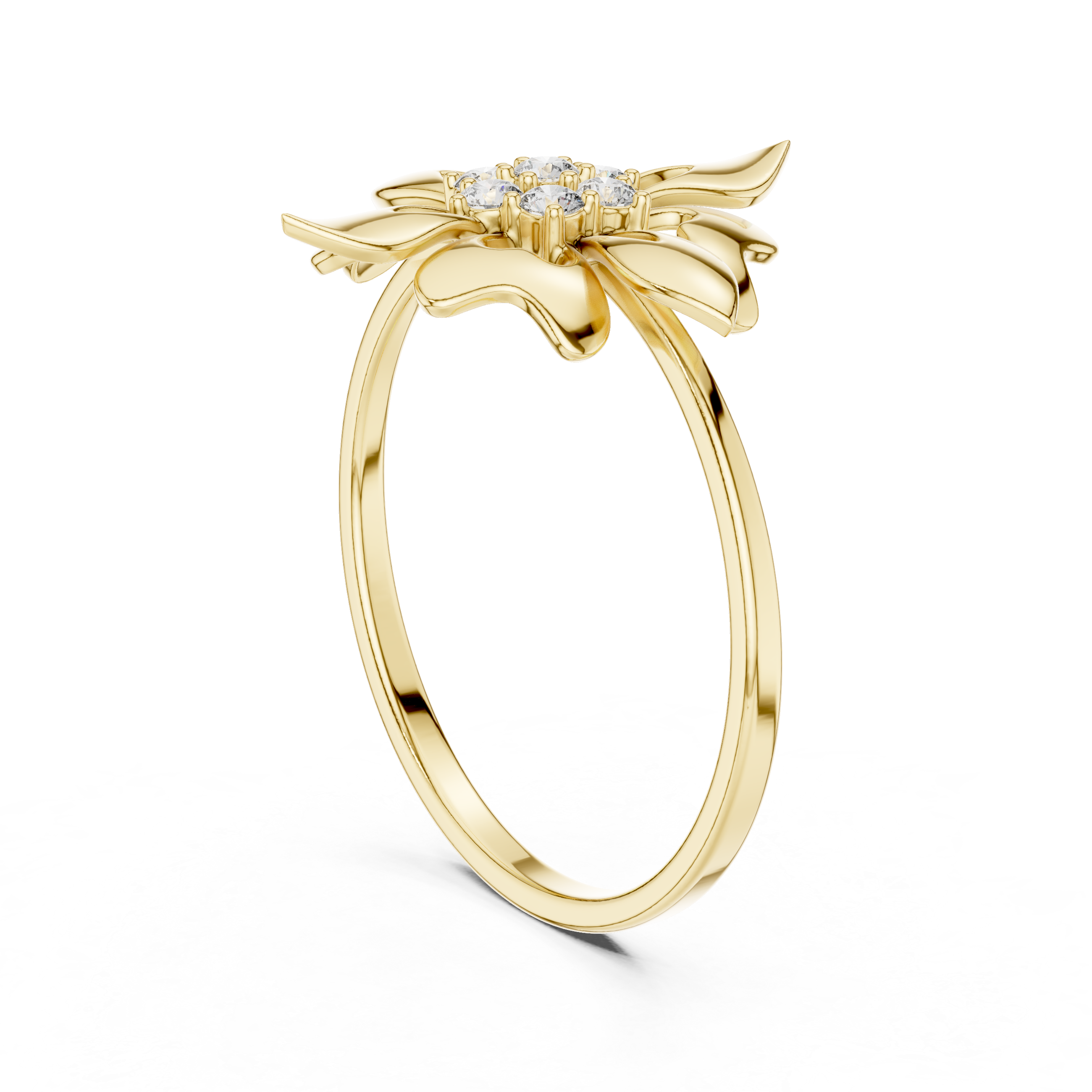 Floral Star Diamond Ring