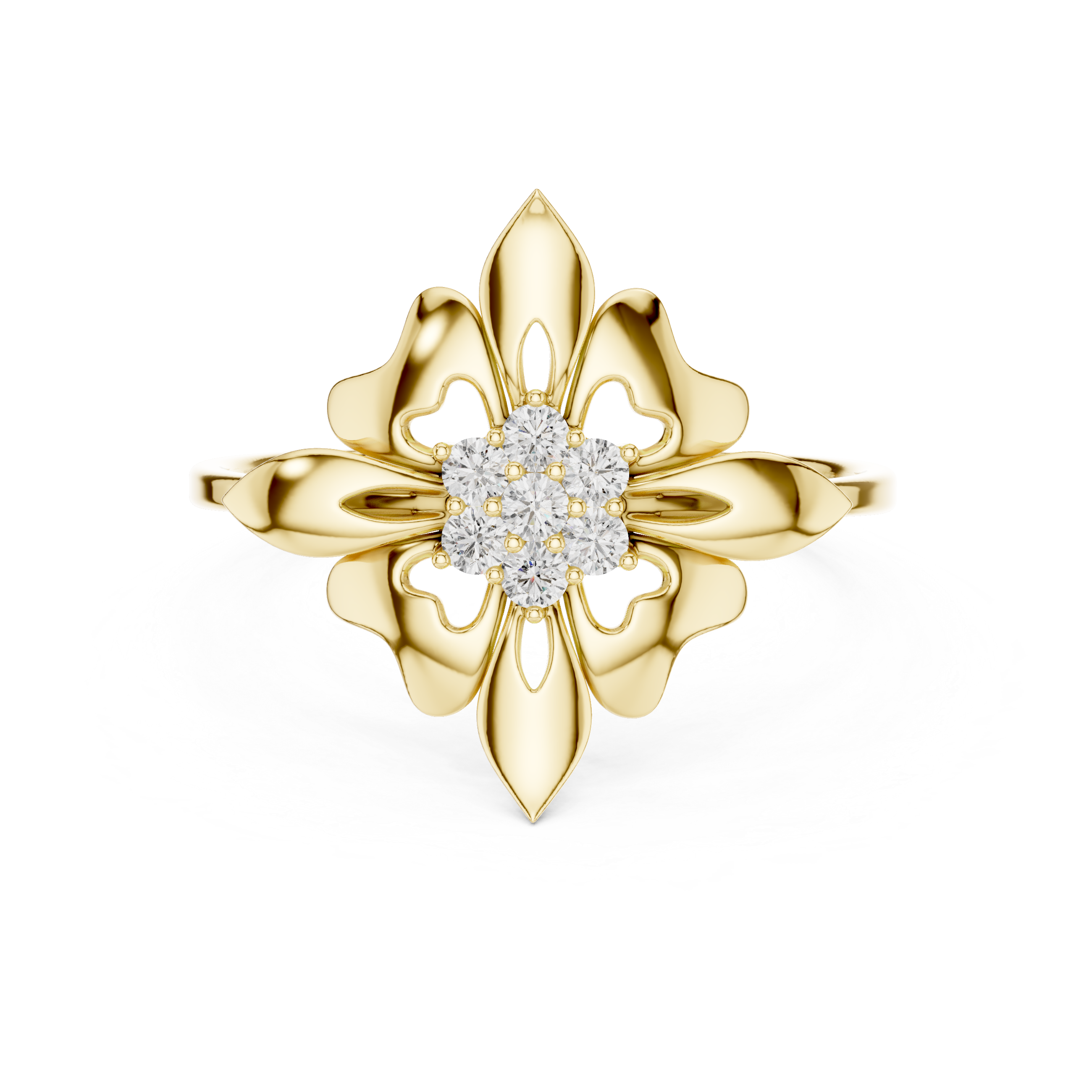 Floral Star Diamond Ring