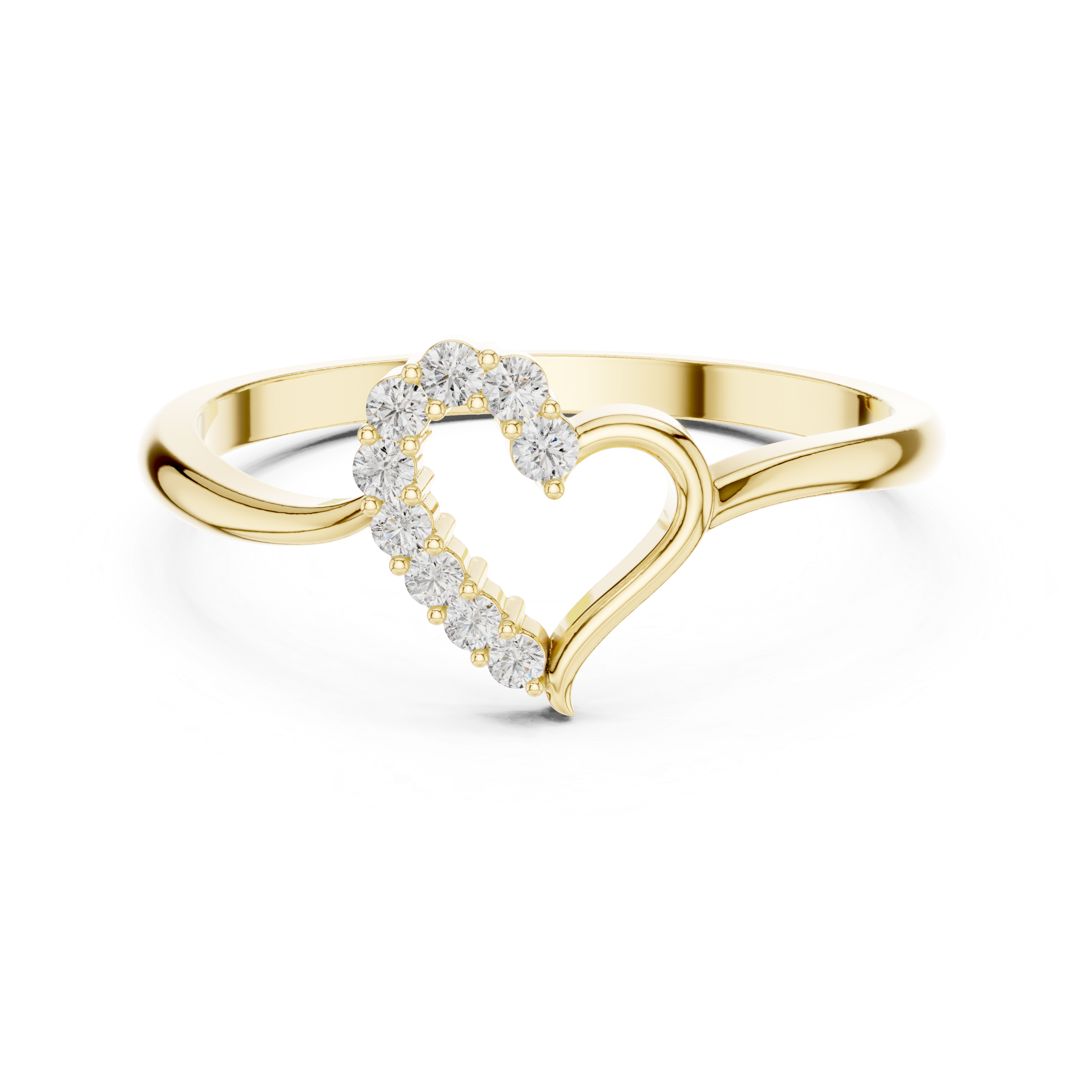 Luxury Diamond Heart Ring