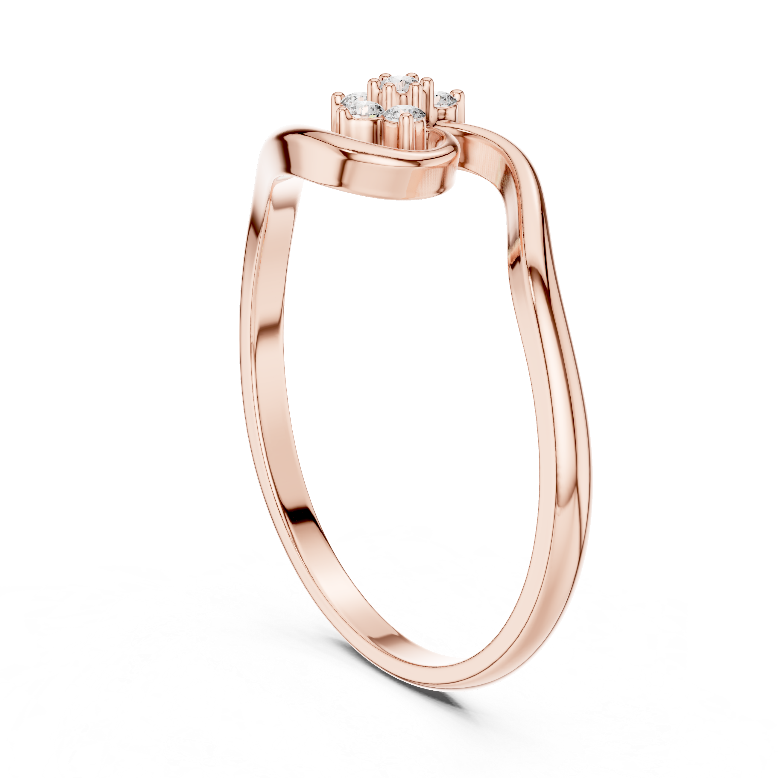 Luxury Swirl Diamond Ring