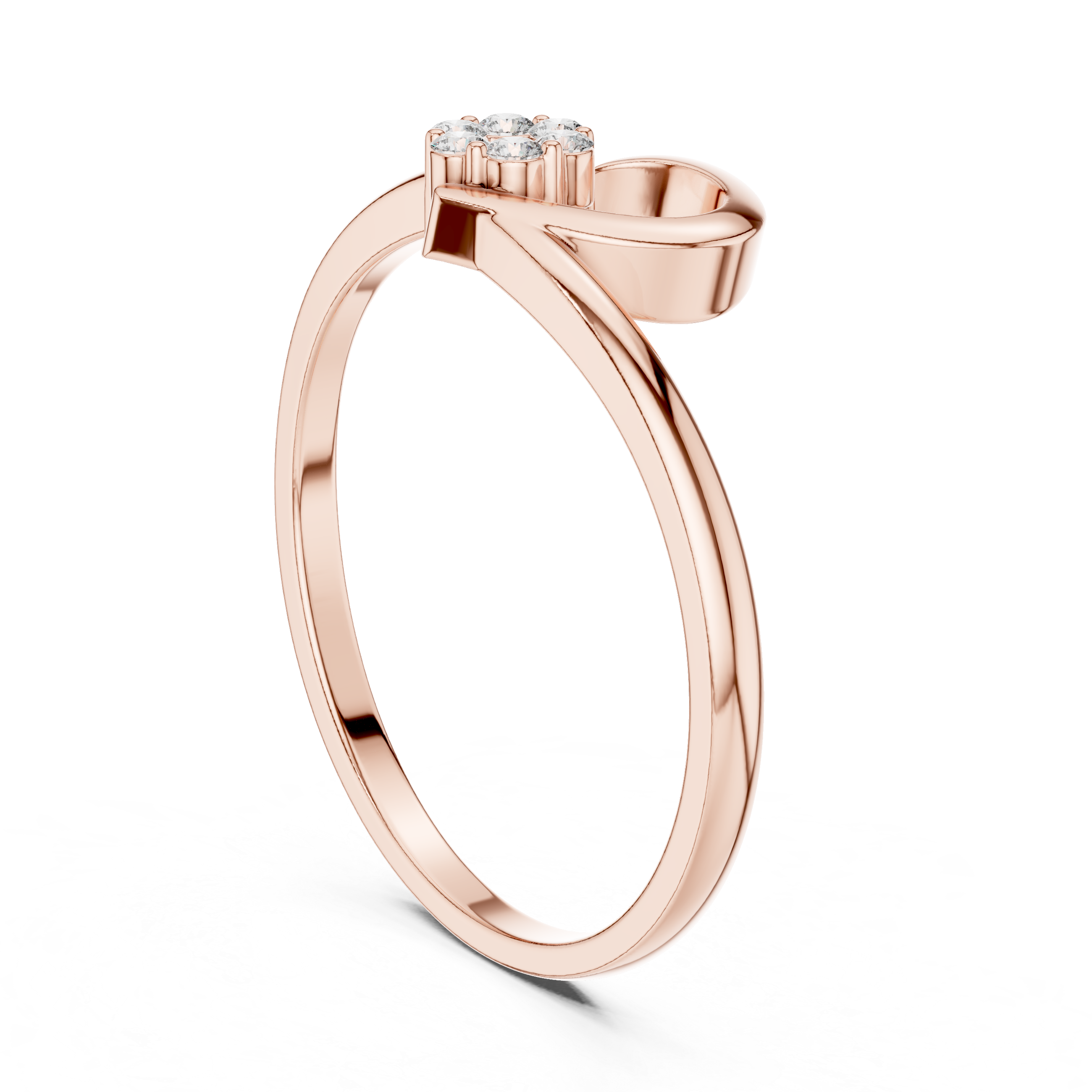 Luxury Heart Flow Diamond Ring
