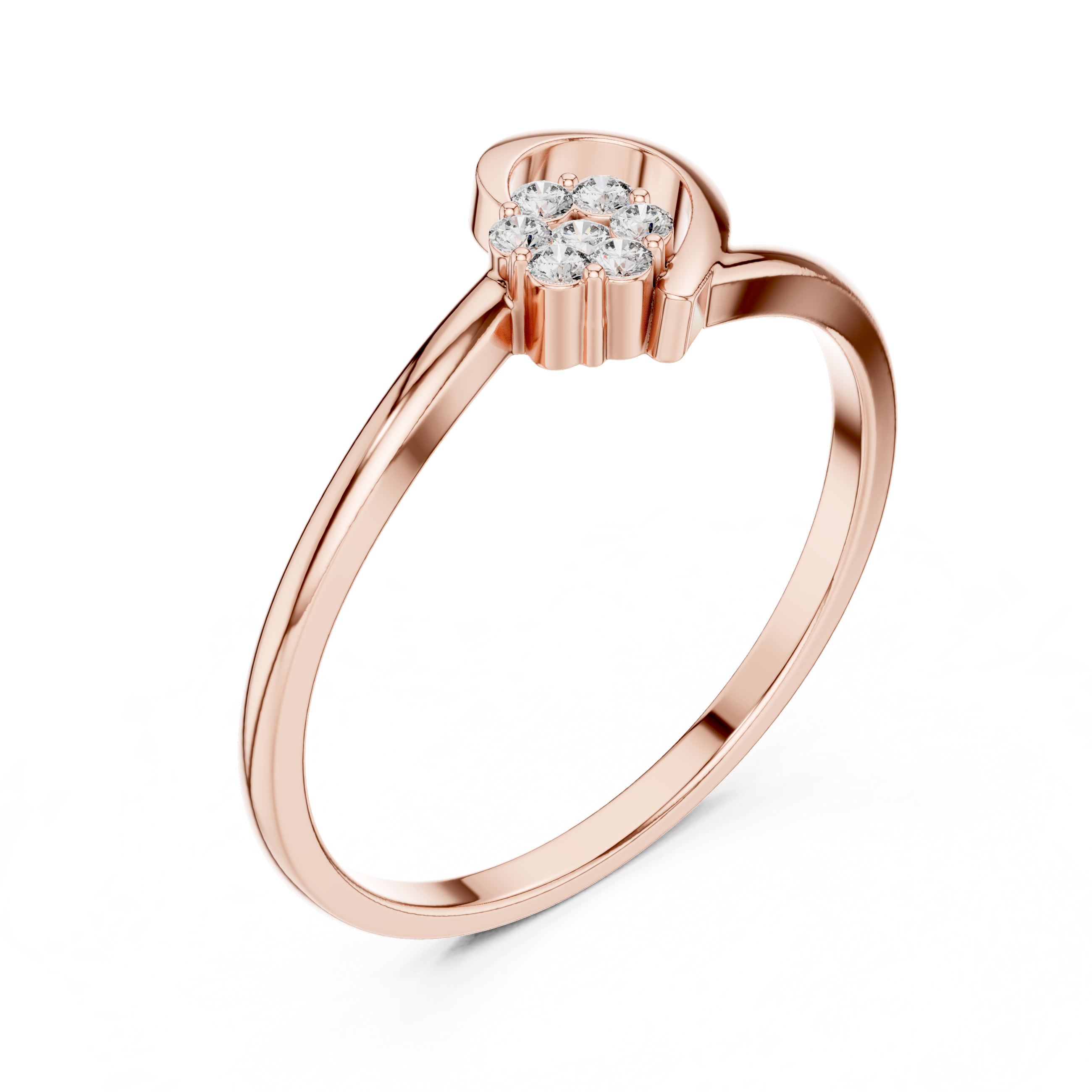 Luxury Heart Flow Diamond Ring