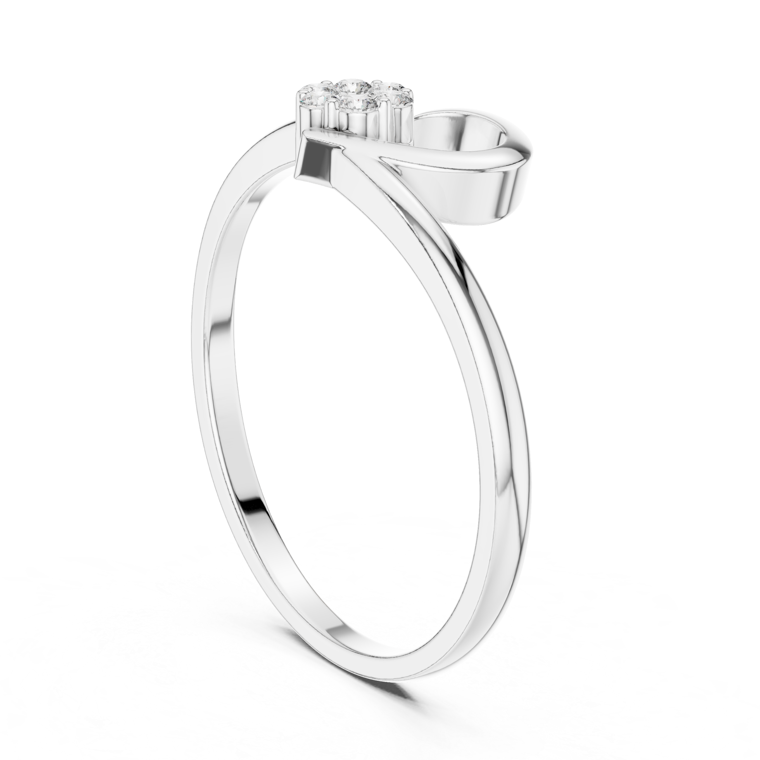 Luxury Heart Flow Diamond Ring