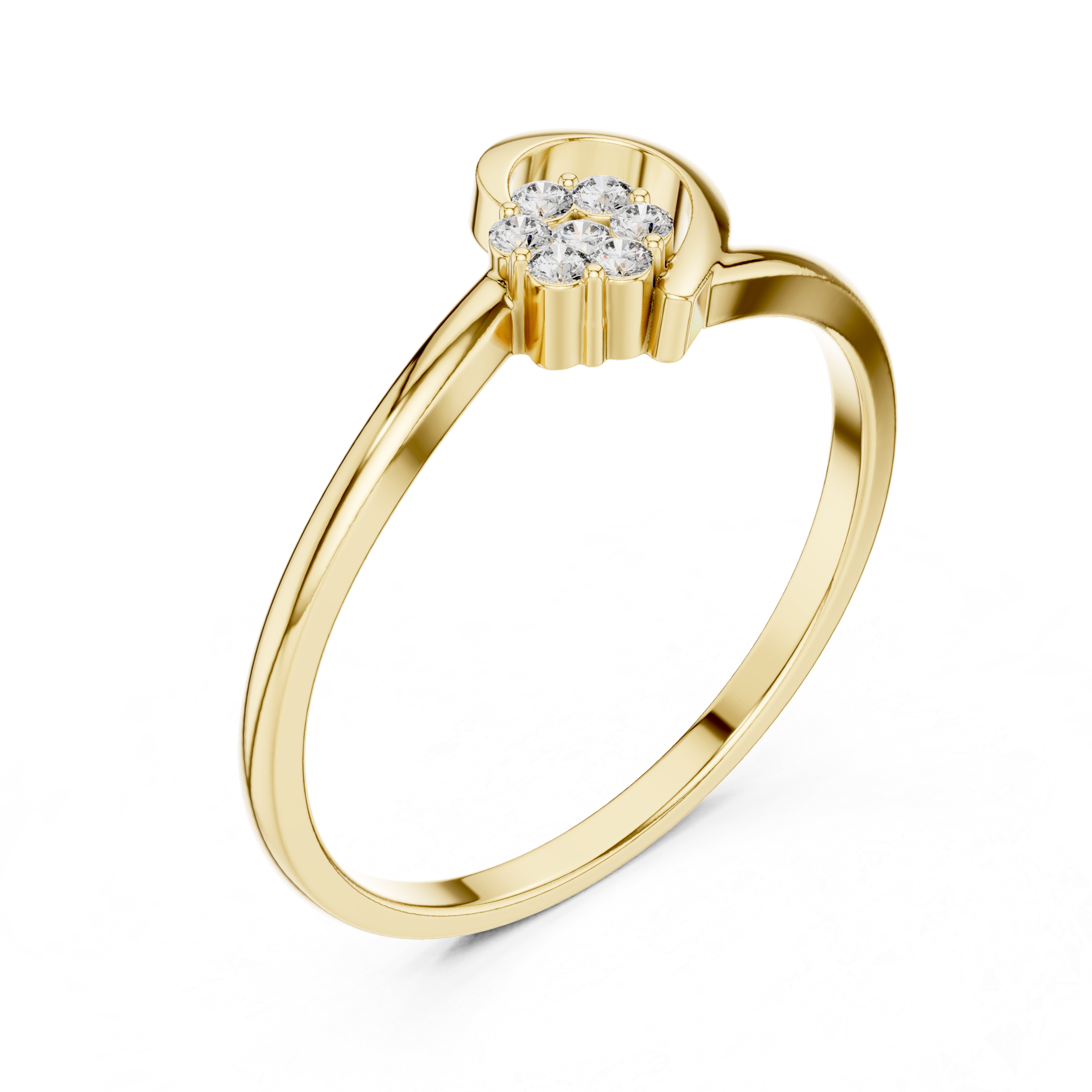 Luxury Heart Flow Diamond Ring