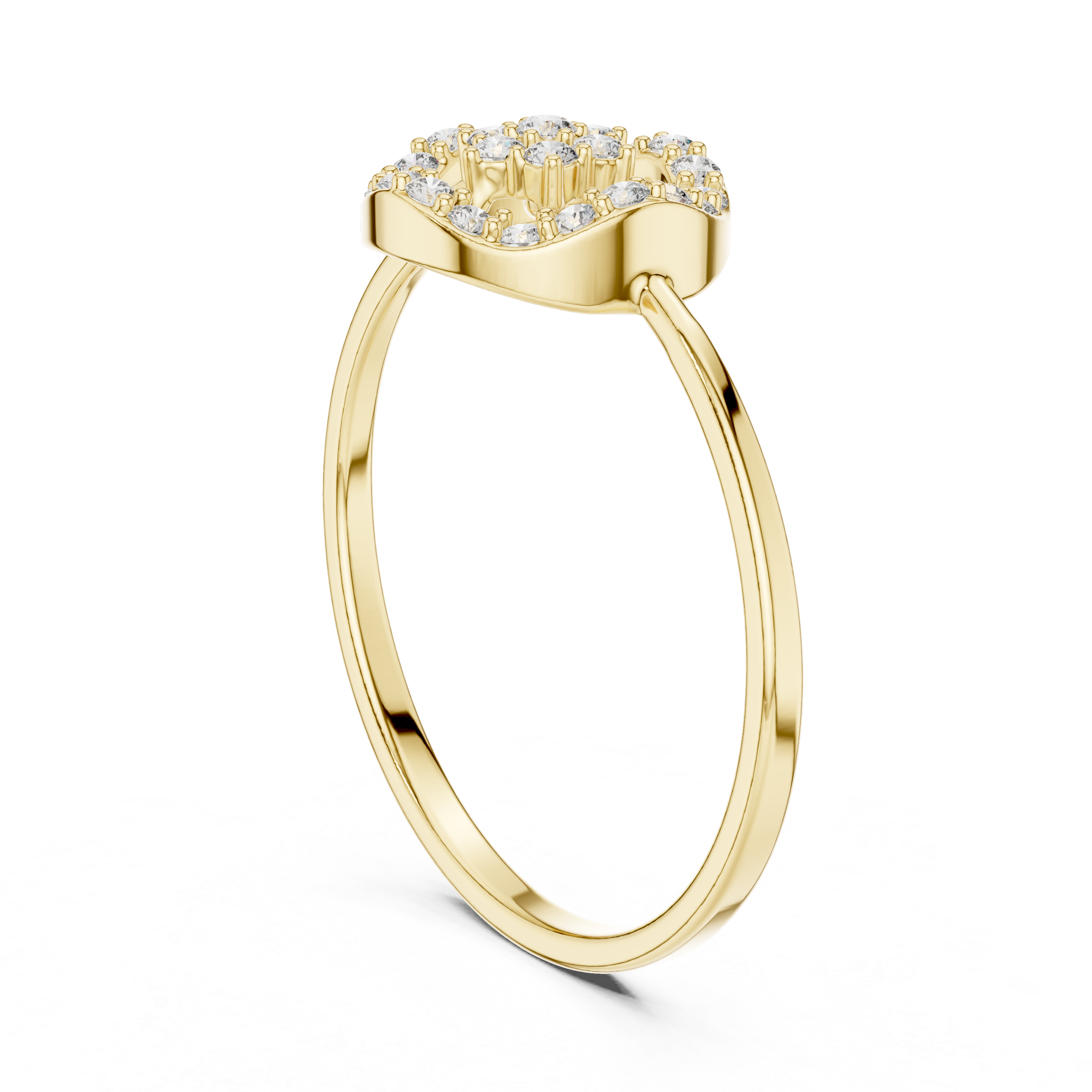 Diamond Halo Circle Ring