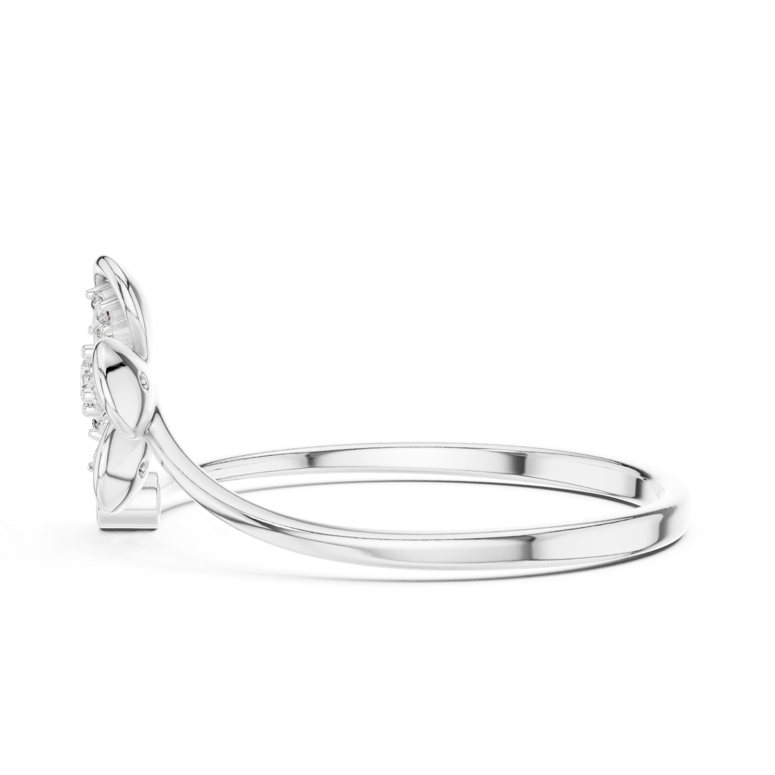 Minimal Daisy Diamond Ring
