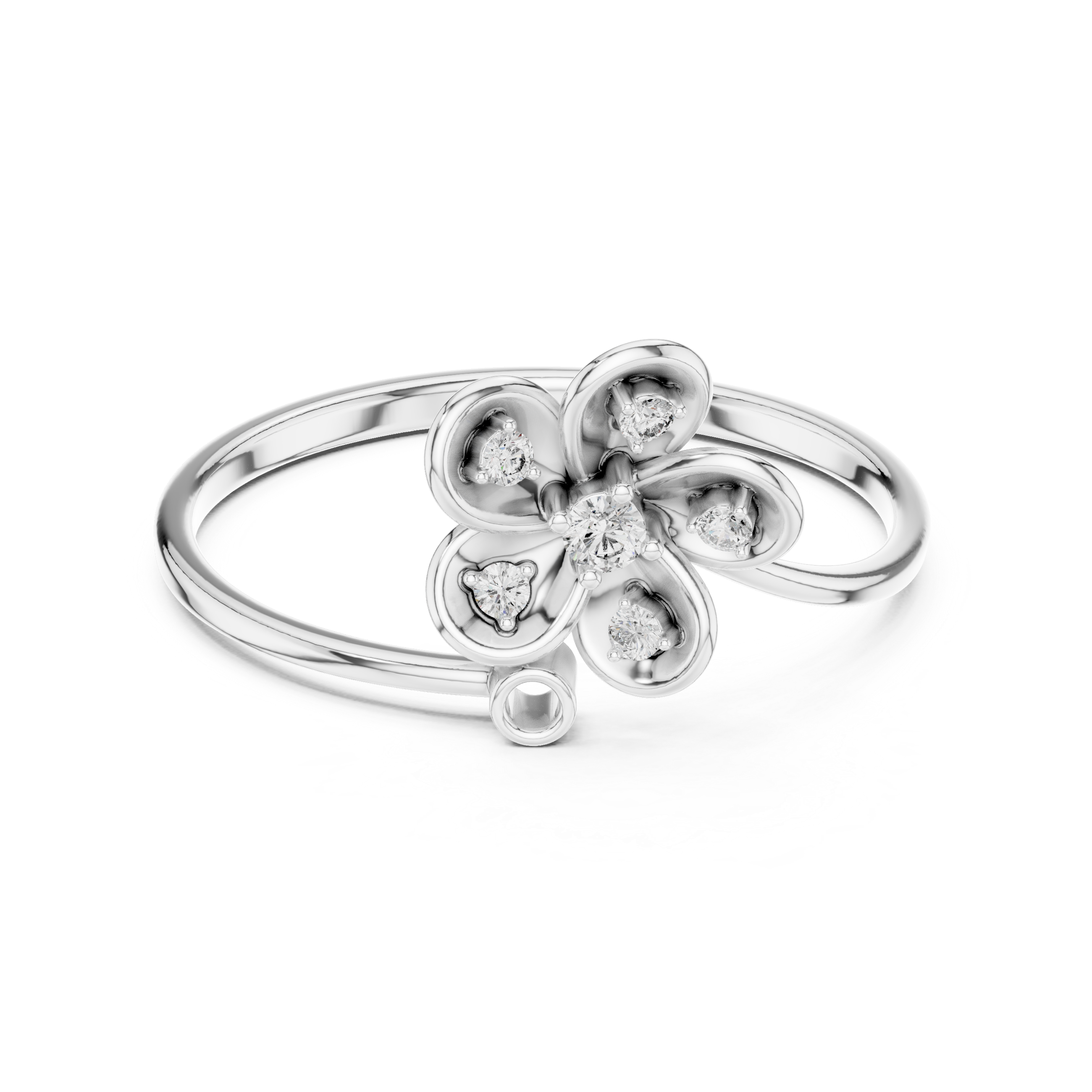 Minimal Daisy Diamond Ring