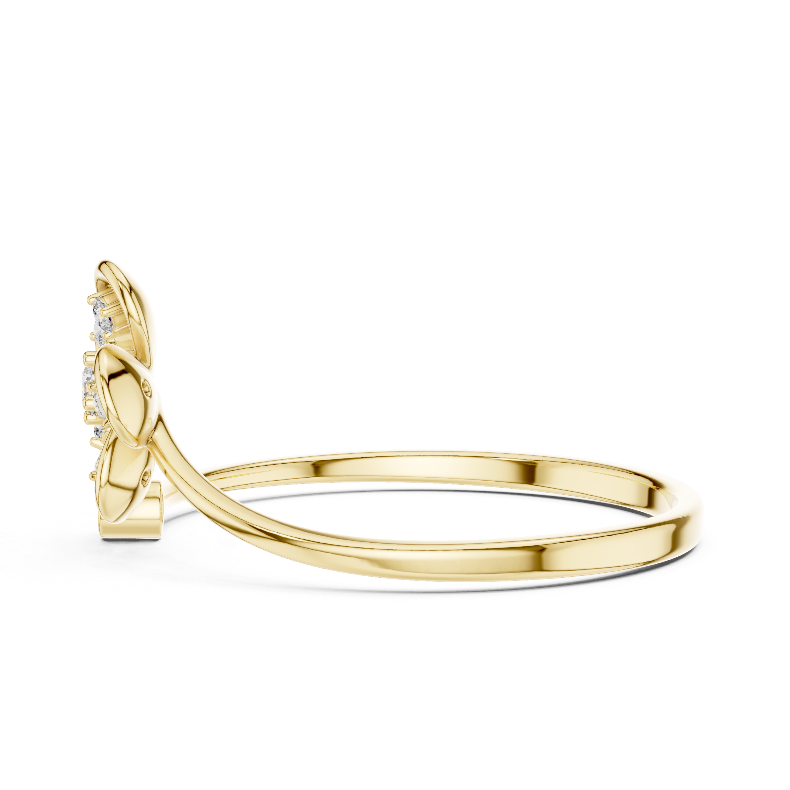 Minimal Daisy Diamond Ring