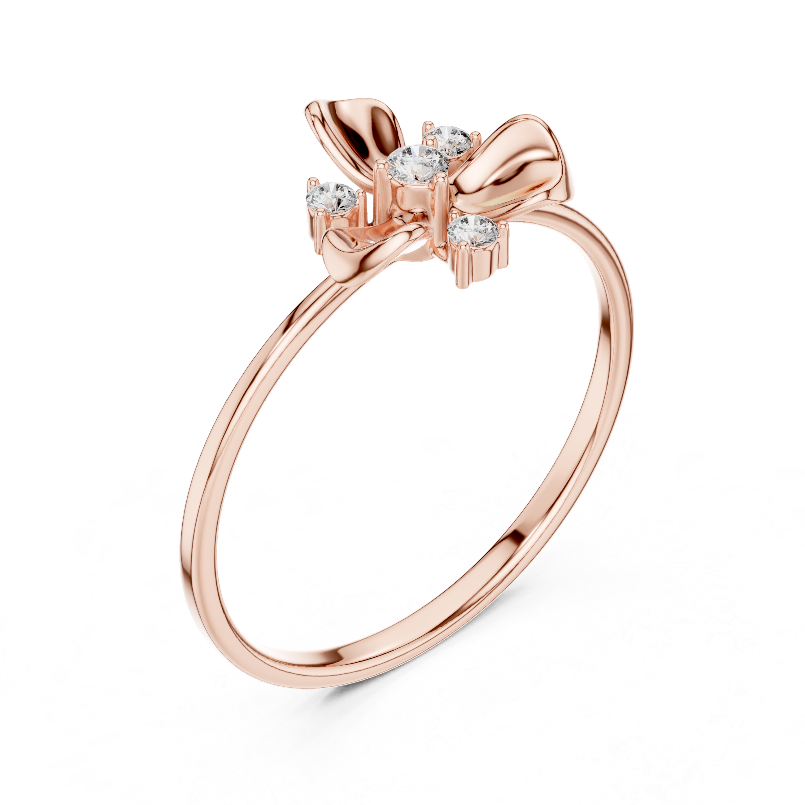 Delicate Blossom Diamond Ring