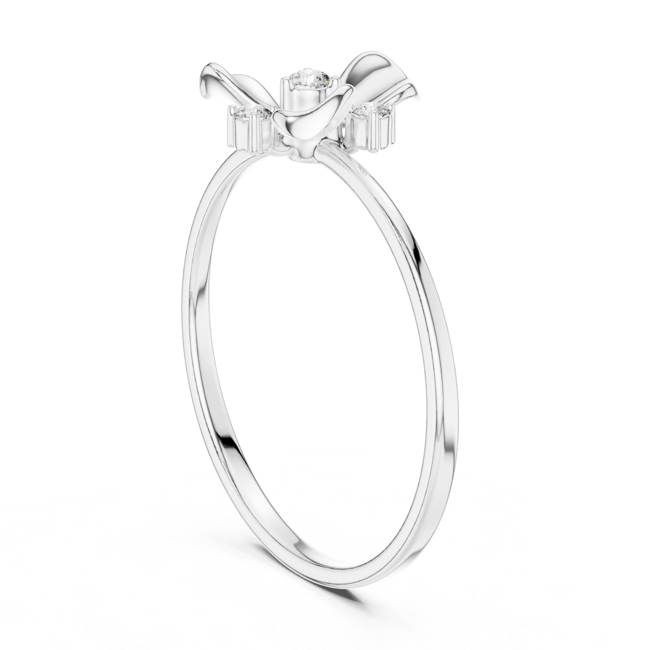 Delicate Blossom Diamond Ring