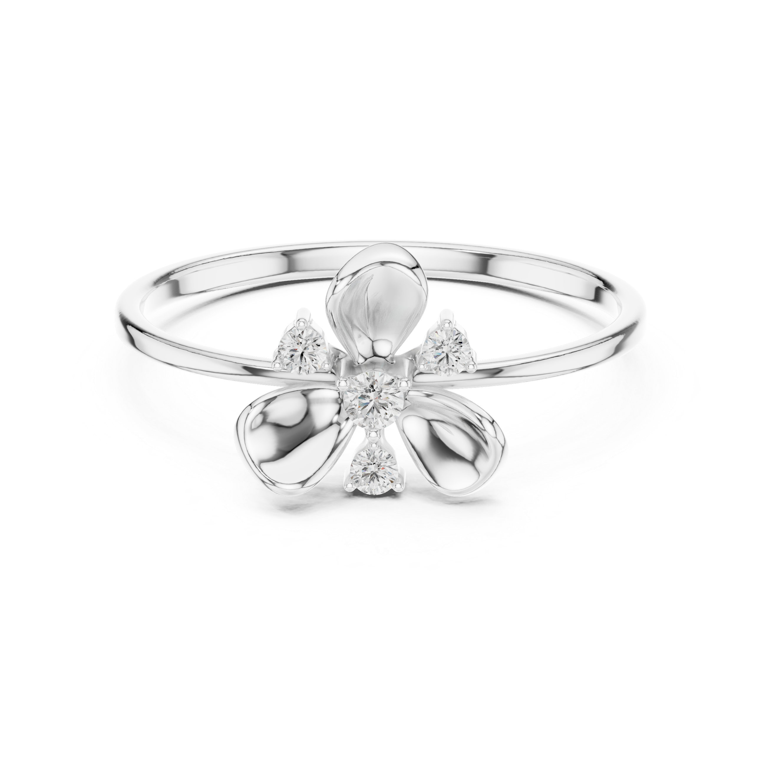 Delicate Blossom Diamond Ring