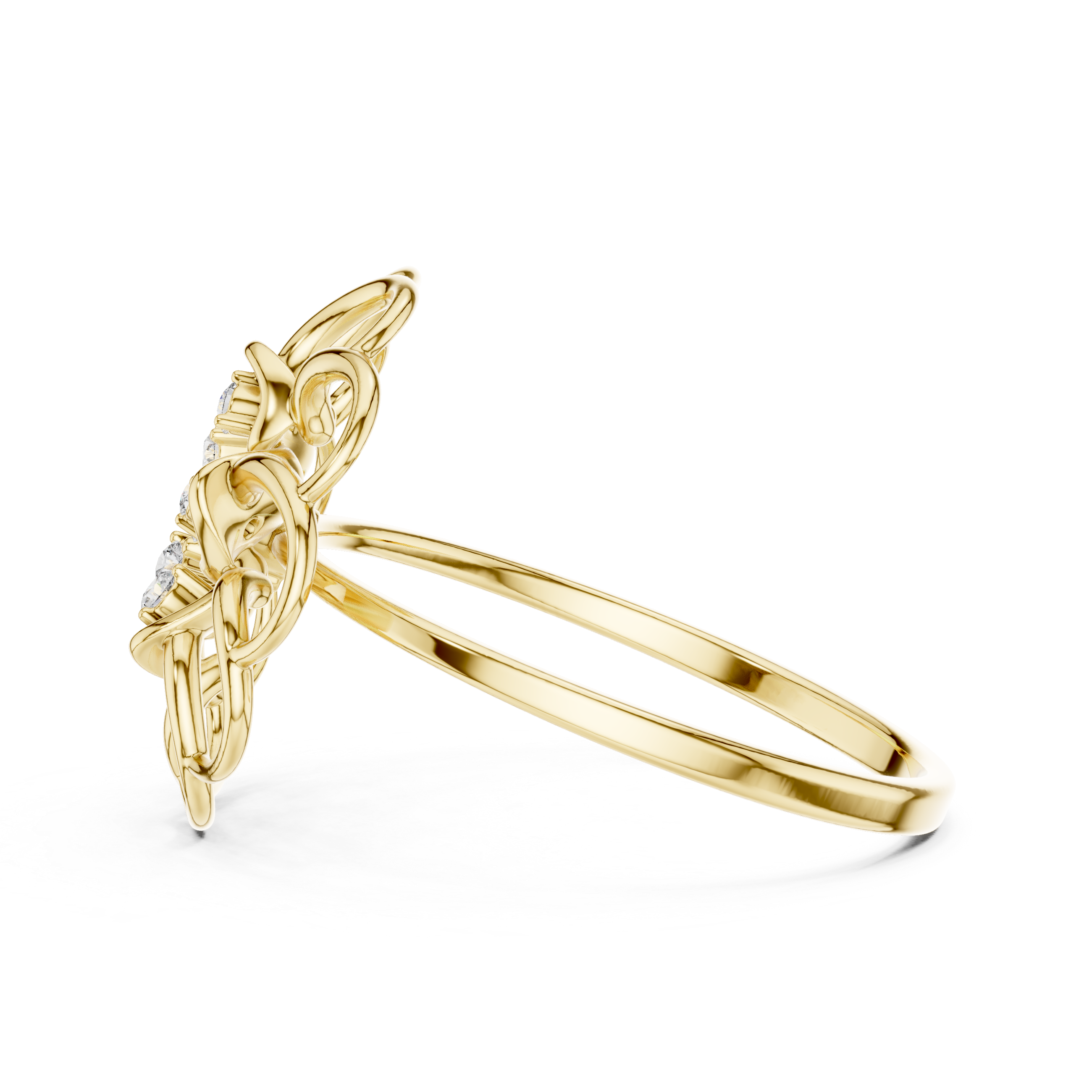 Open Bloom Diamond Ring