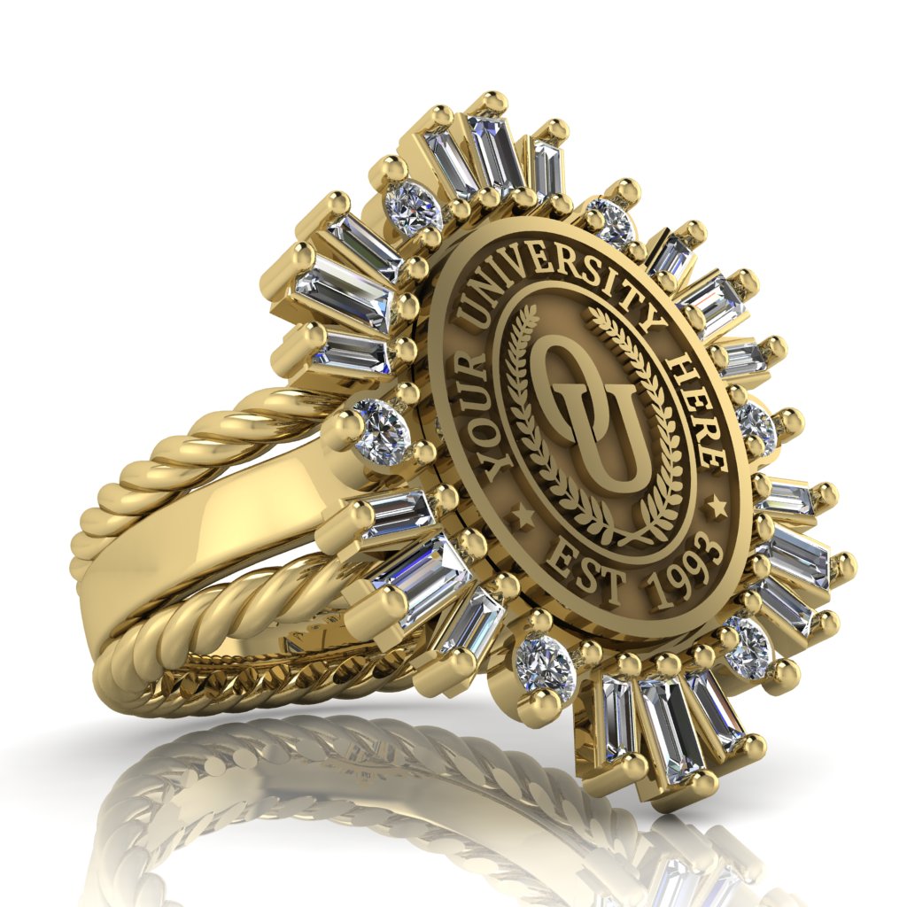 Tramontana Oval | Rope Edge Band Custom Collage Ring