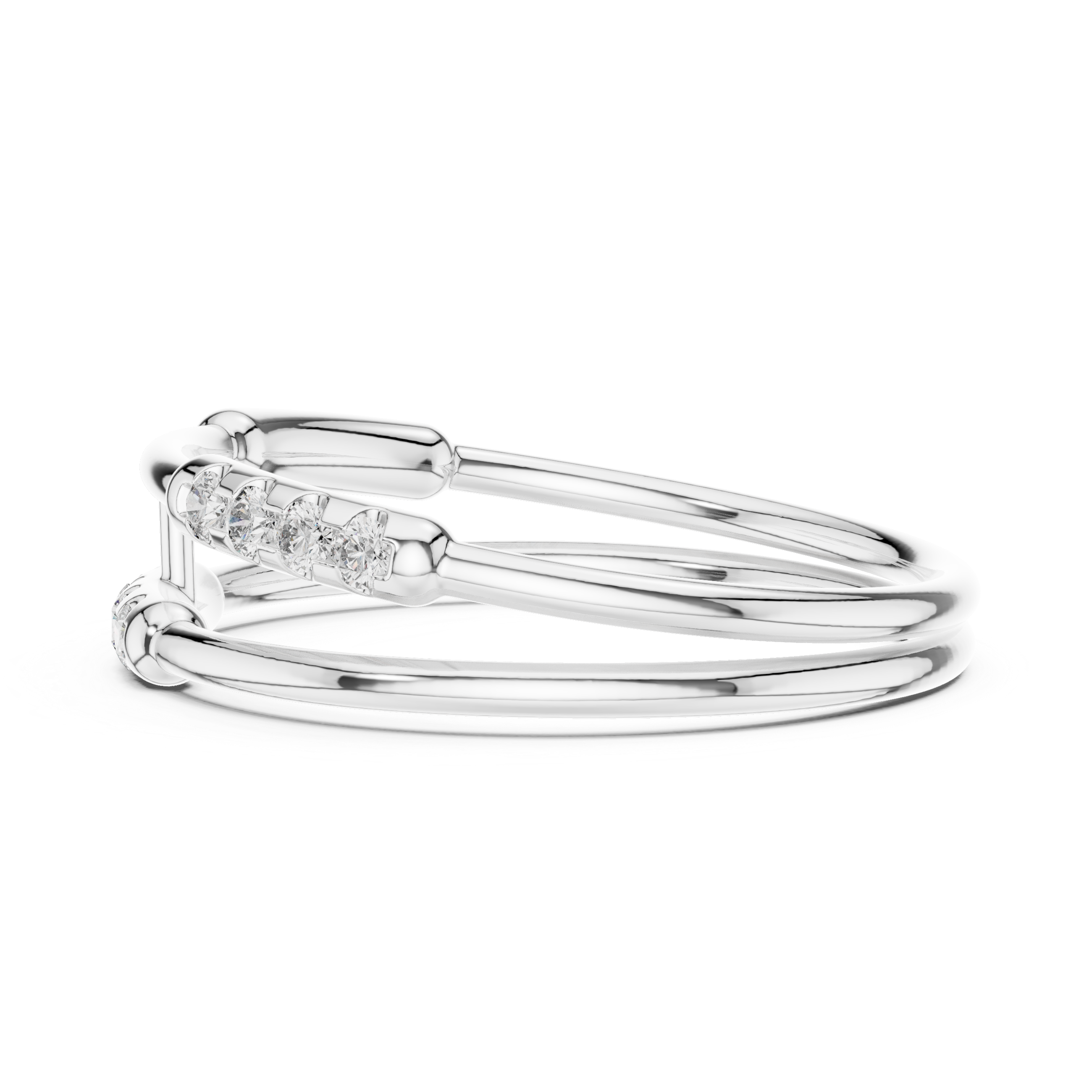 Minimal Dual Band Diamond Ring