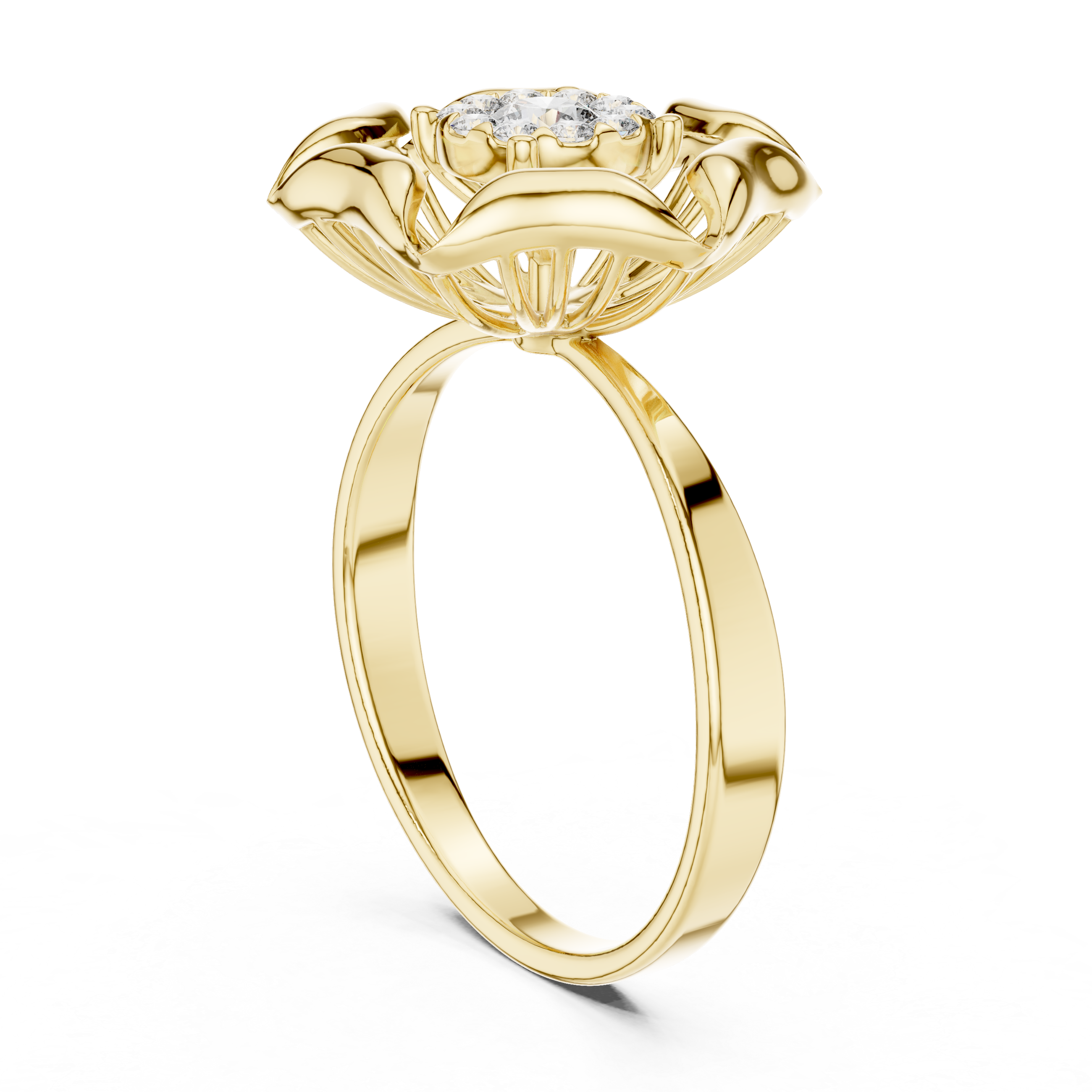 Luxury Starburst Diamond Ring
